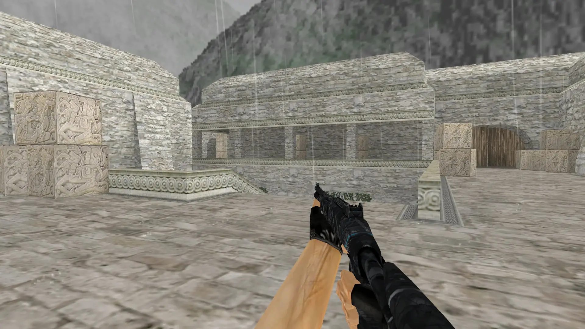 XM1014 Blue Tire — de_aztec (first person)