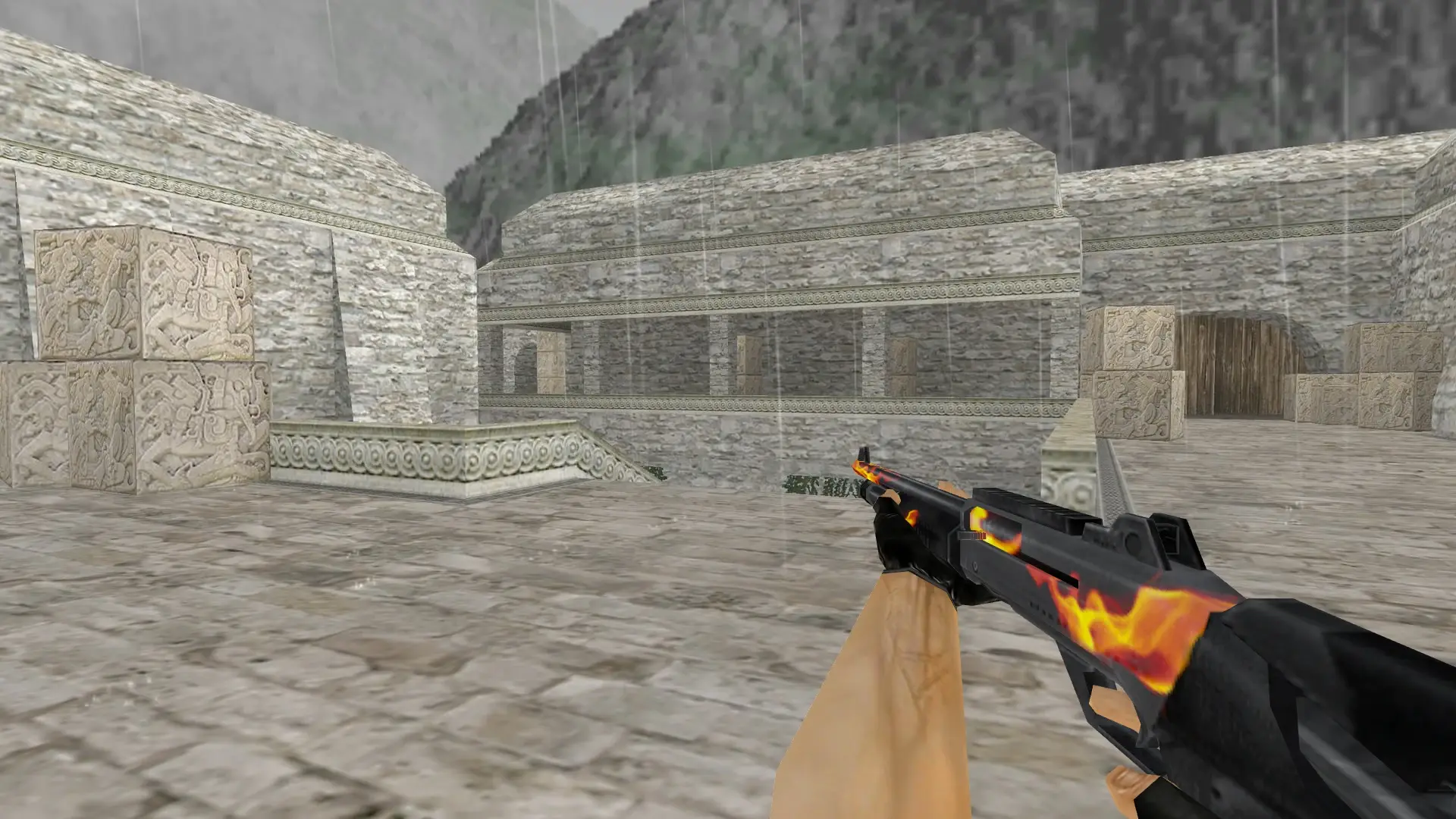 XM1014 Flame — de_aztec (first person)