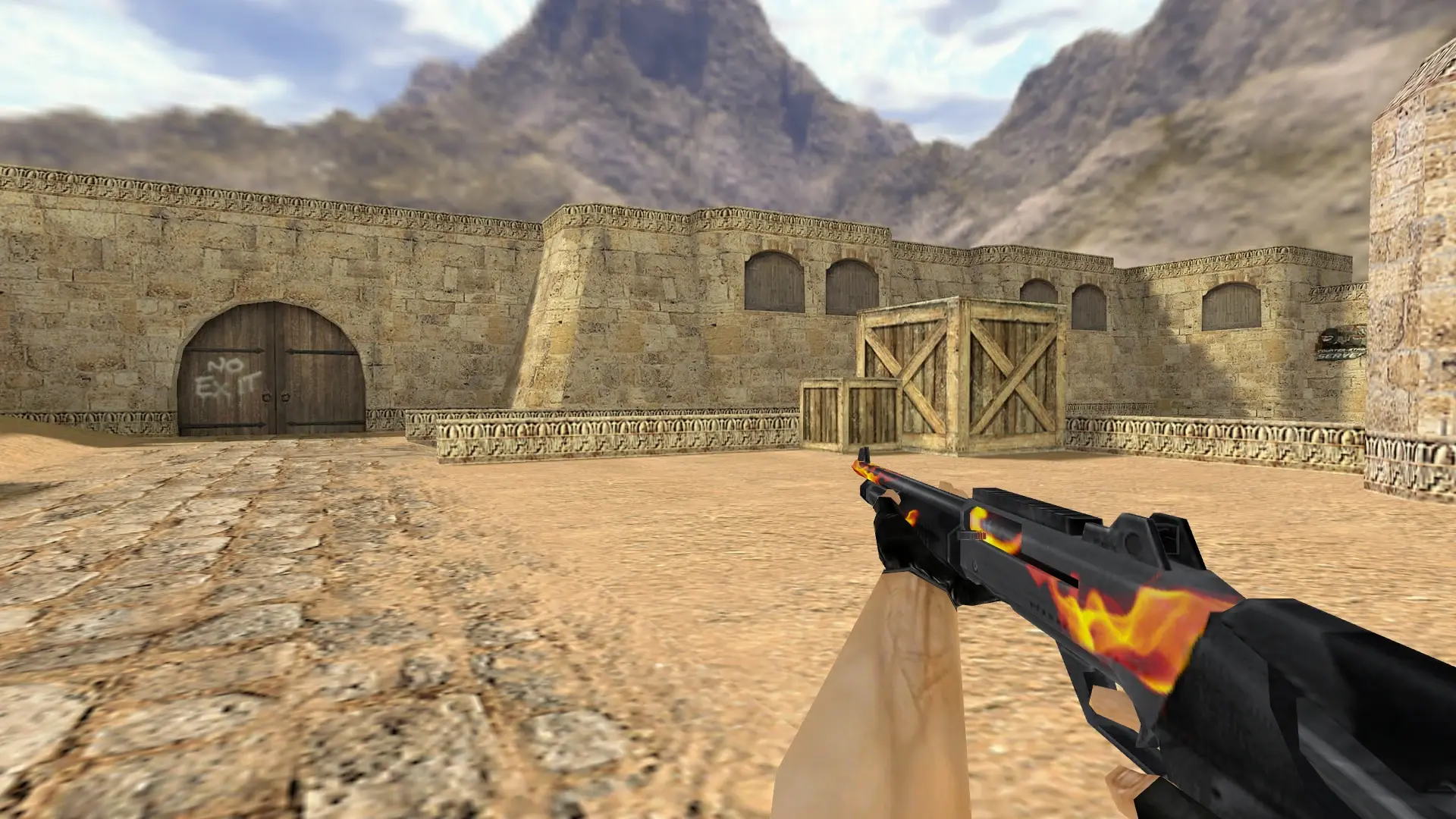 XM1014 Flame — de_dust2 (first person)