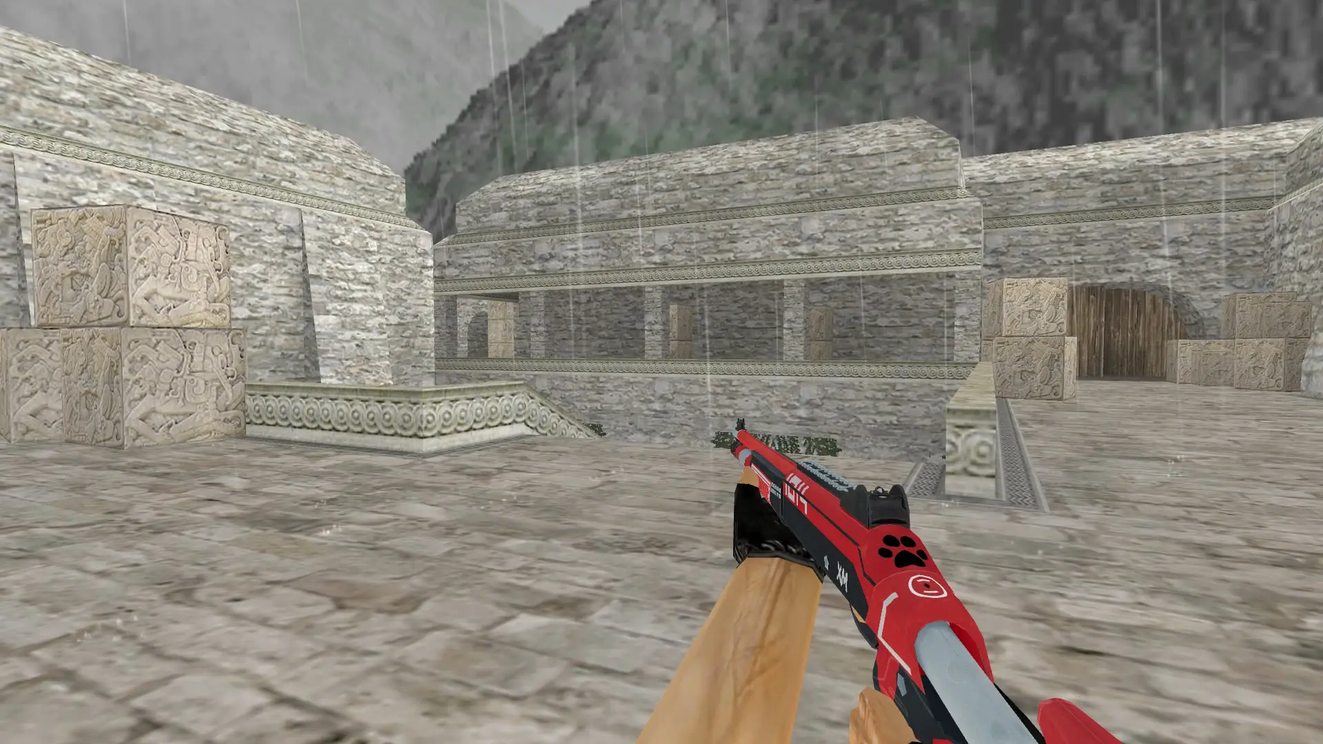 XM1014 Red Fury — de_aztec (first person)