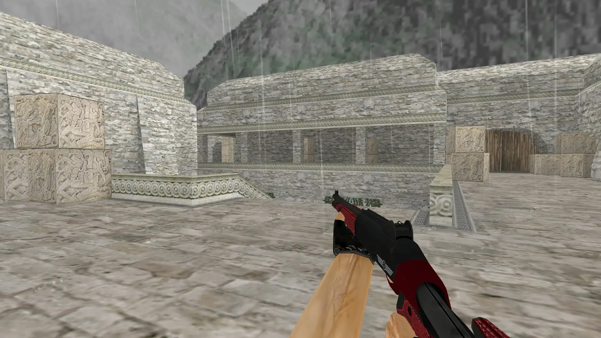 XM1014 | Red Leather — de_aztec (first person)