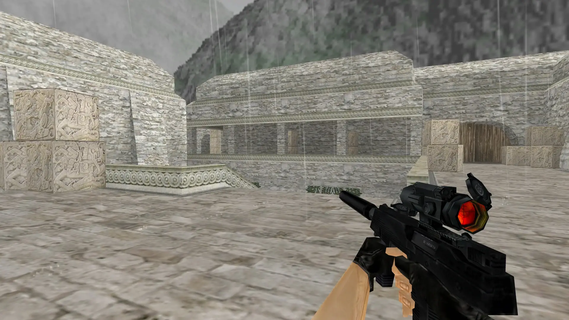 TMP with a Telescopic Sight — de_aztec (first person)
