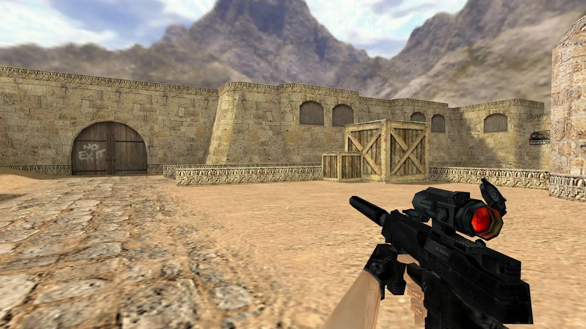 TMP with a Telescopic Sight — de_dust2 (first person)