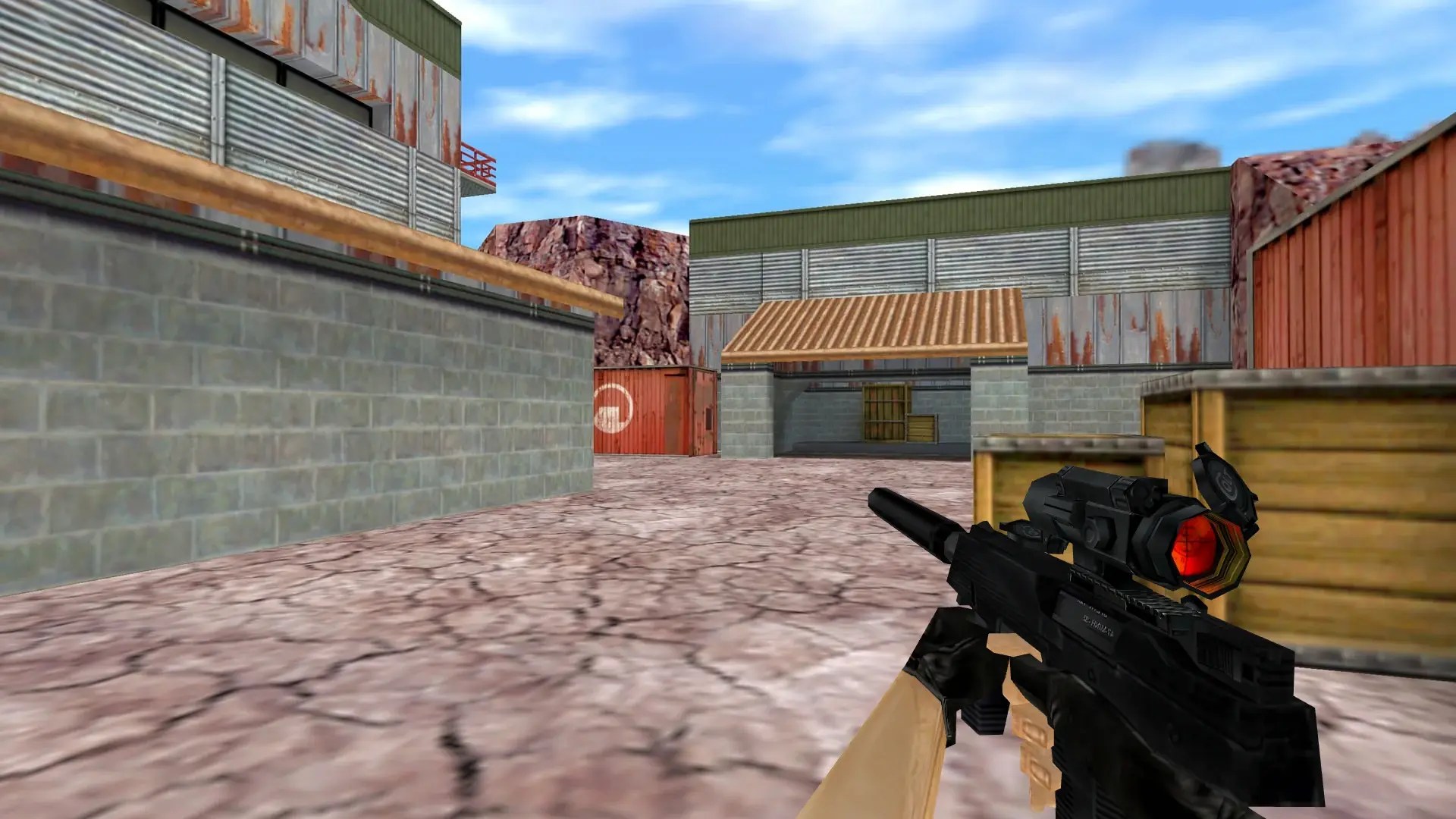 TMP with a Telescopic Sight — de_nuke (first person)