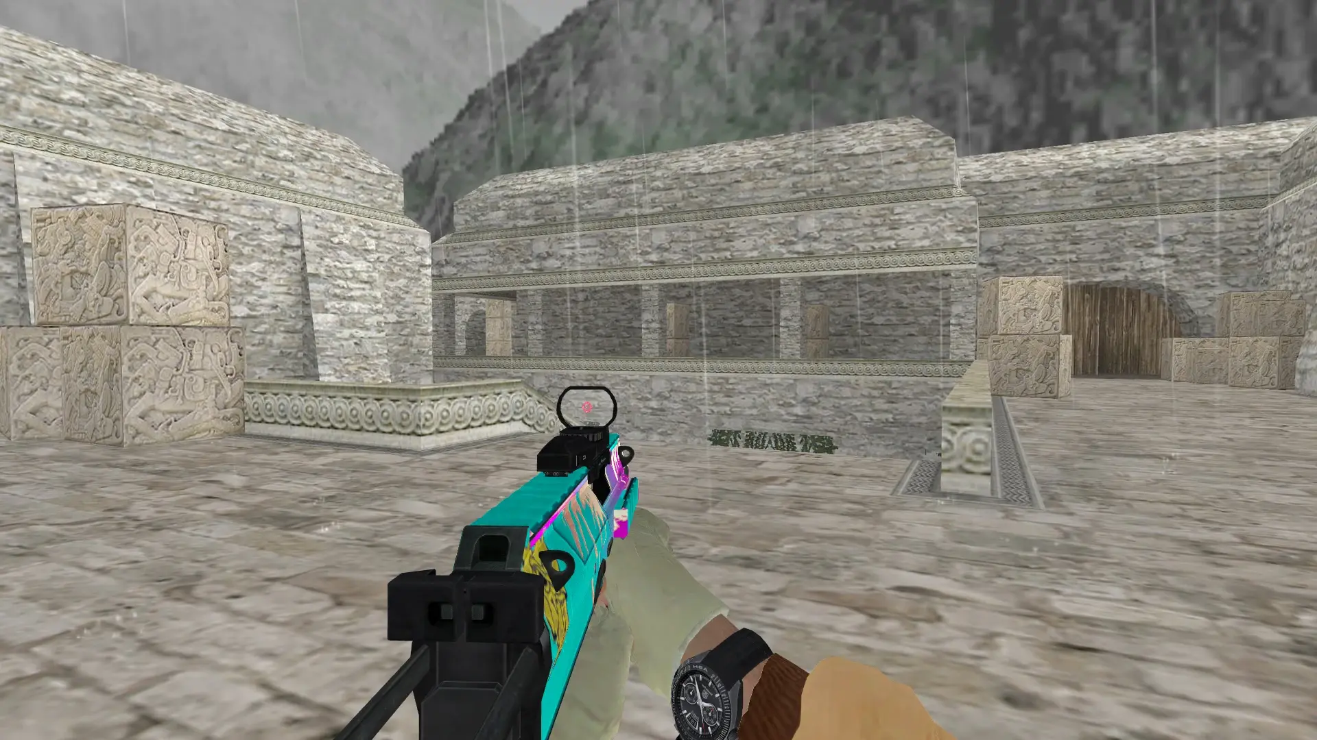 MP7 Miami — de_aztec (first person)