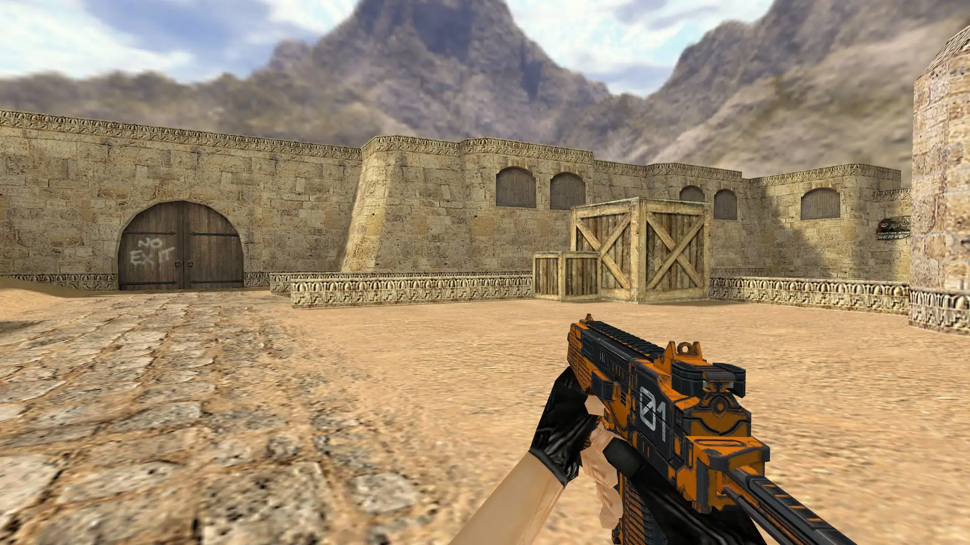 MP9 Colony 01 Orange — de_dust2 (first person)