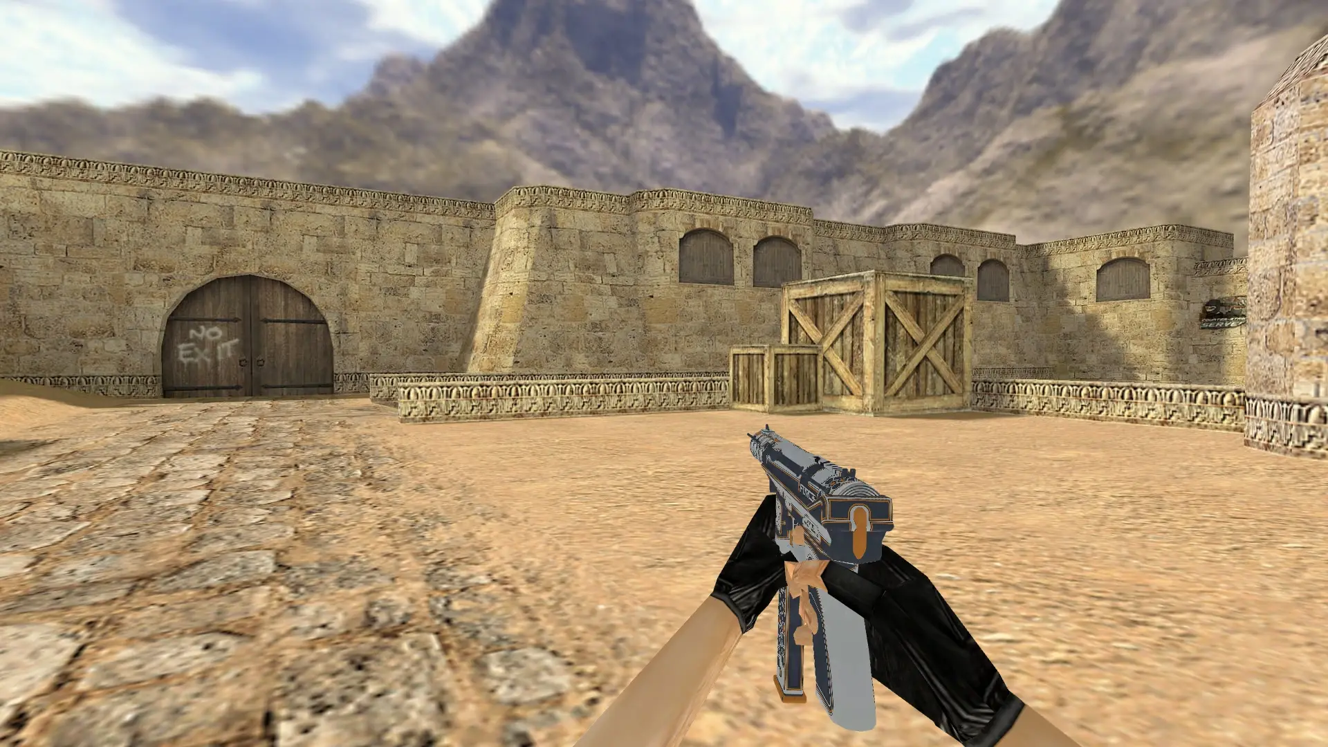 TEC-9 Force Orange — de_dust2 (first person)