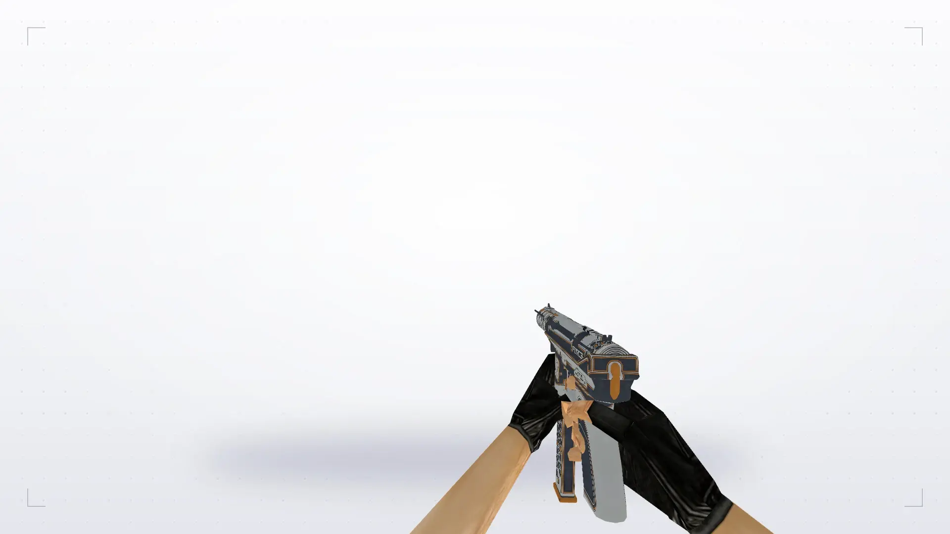 TEC-9 Force Orange — first person