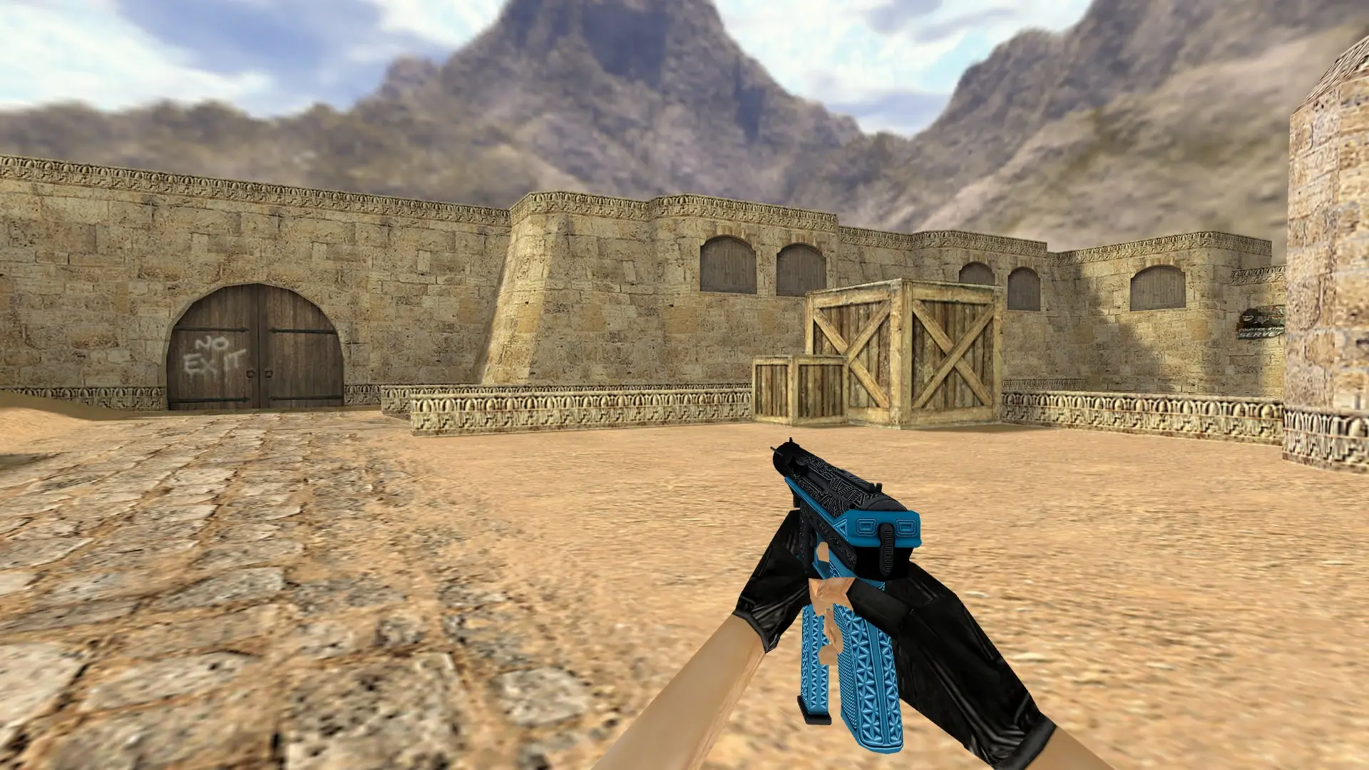 TEC-9 Tread Blue — de_dust2 (first person)