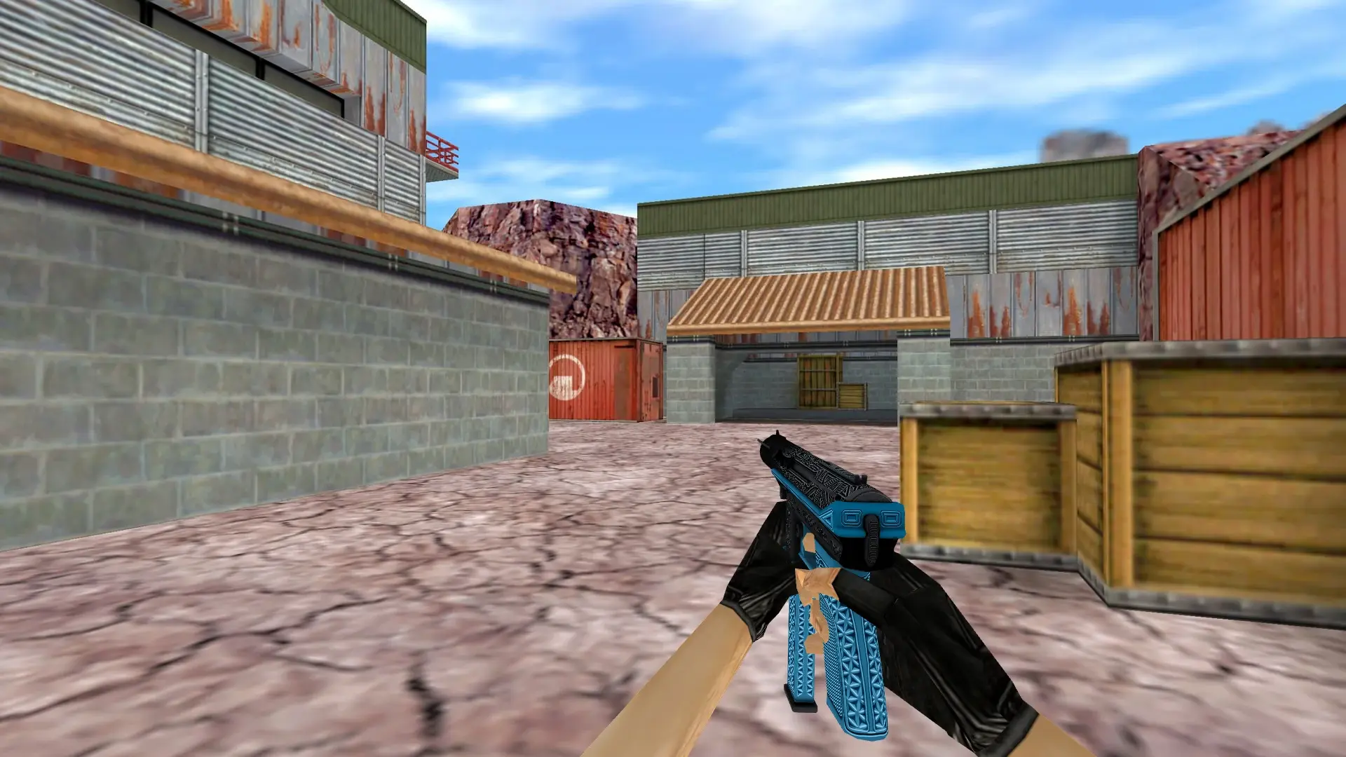 TEC-9 Tread Blue — de_nuke (first person)