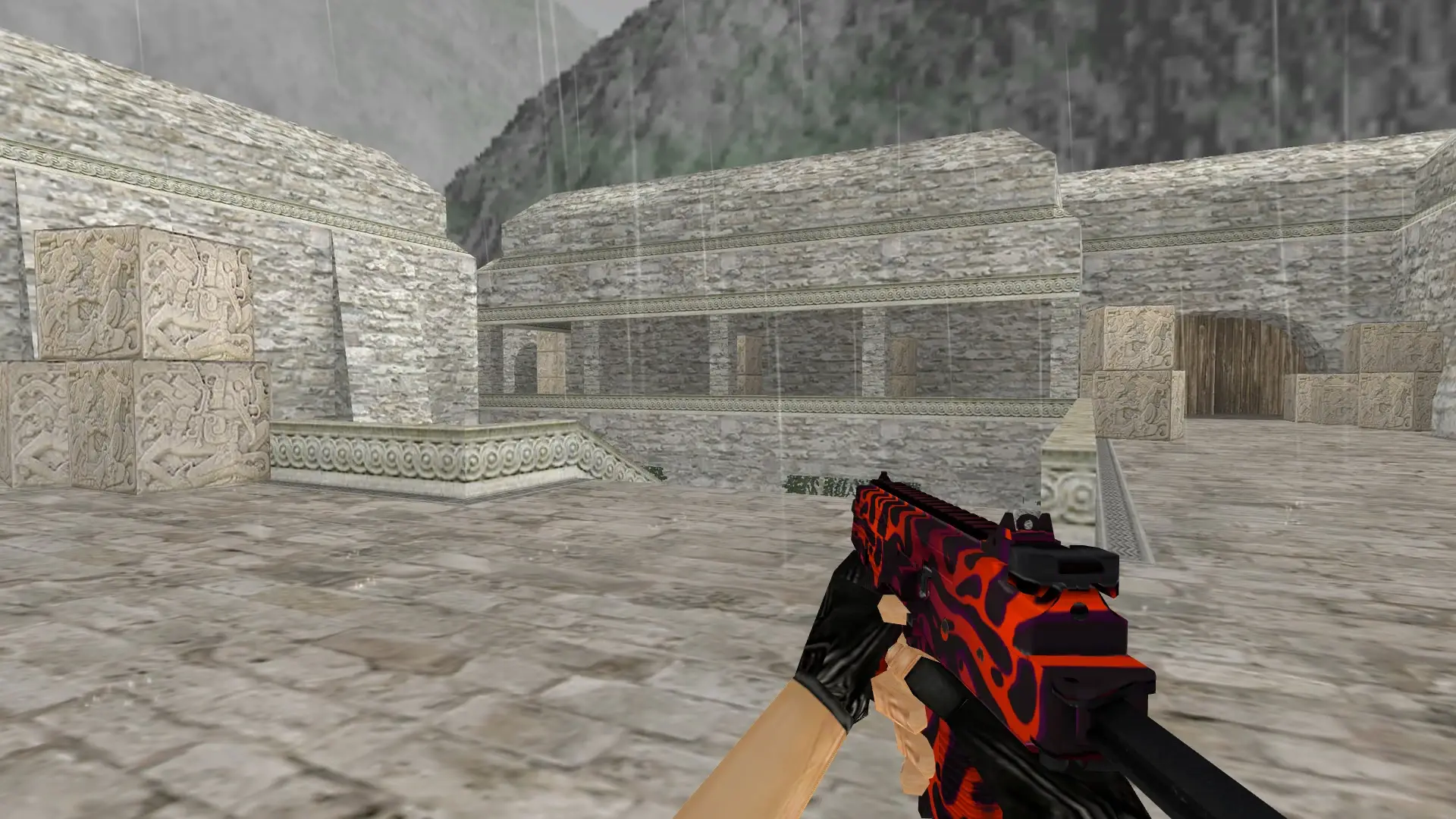 MP9 Ruby Poison — de_aztec (first person)