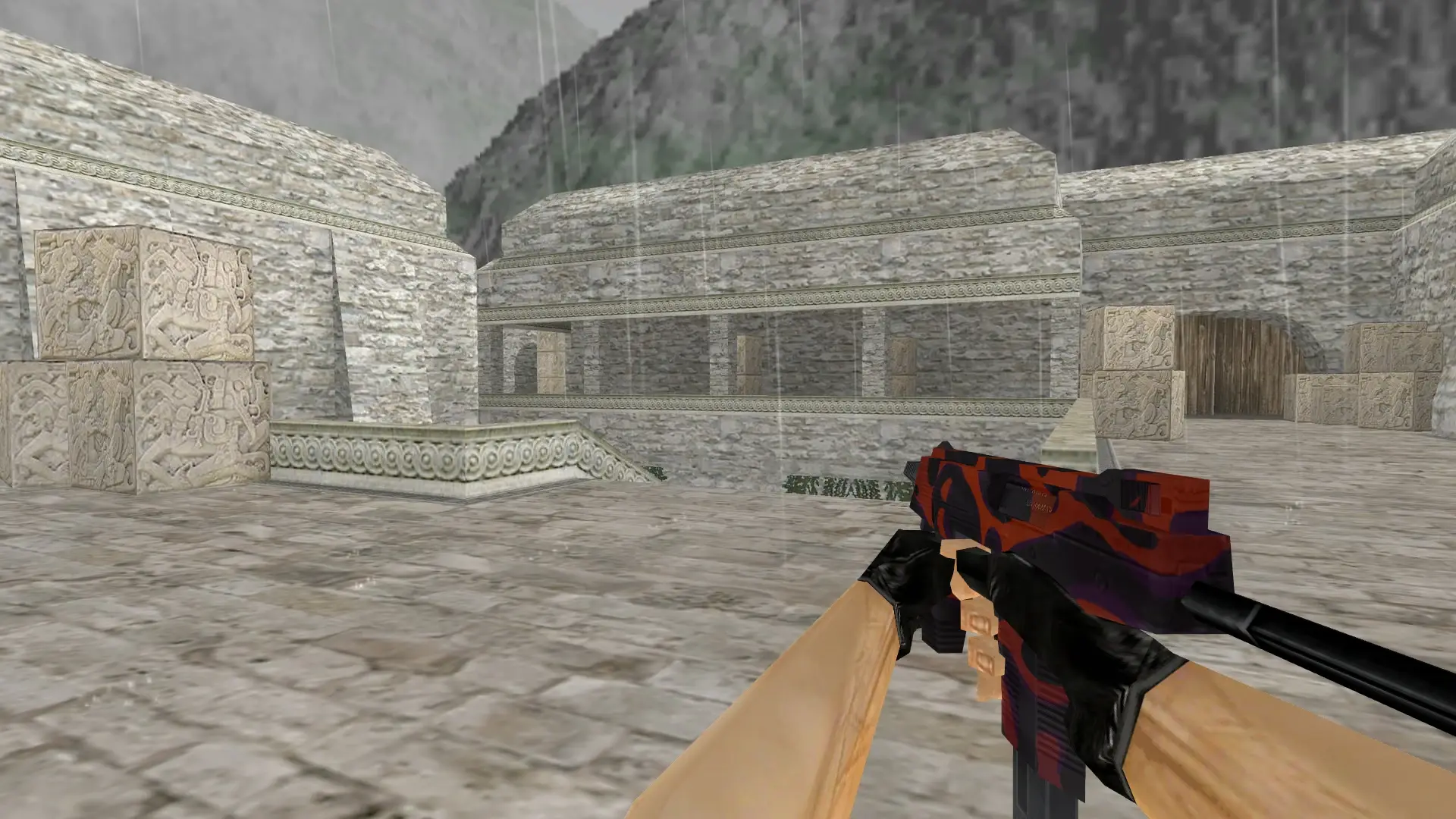 MP9 | Ruby Poison Dart — de_aztec (first person)