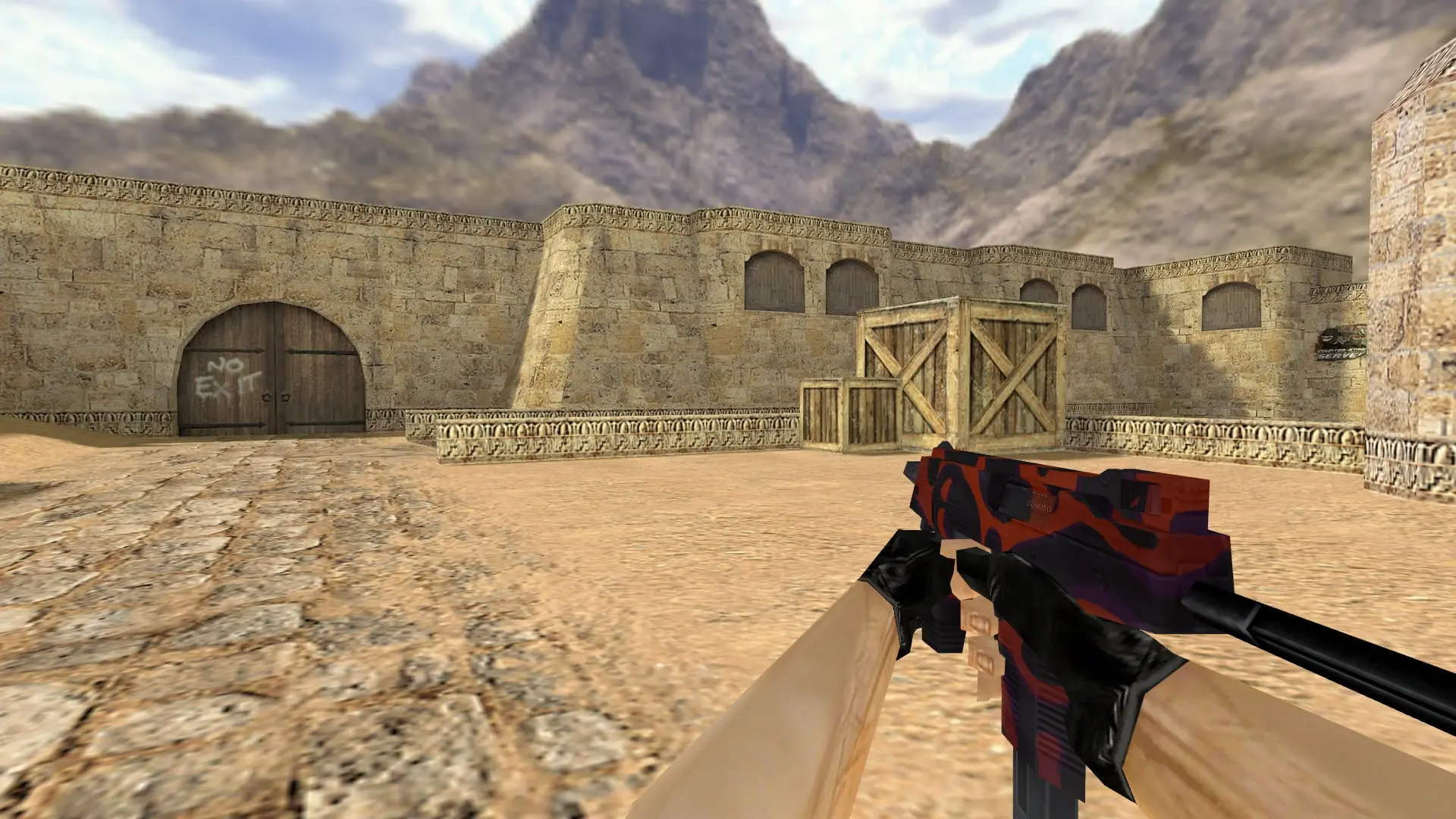 MP9 | Ruby Poison Dart — de_dust2 (first person)
