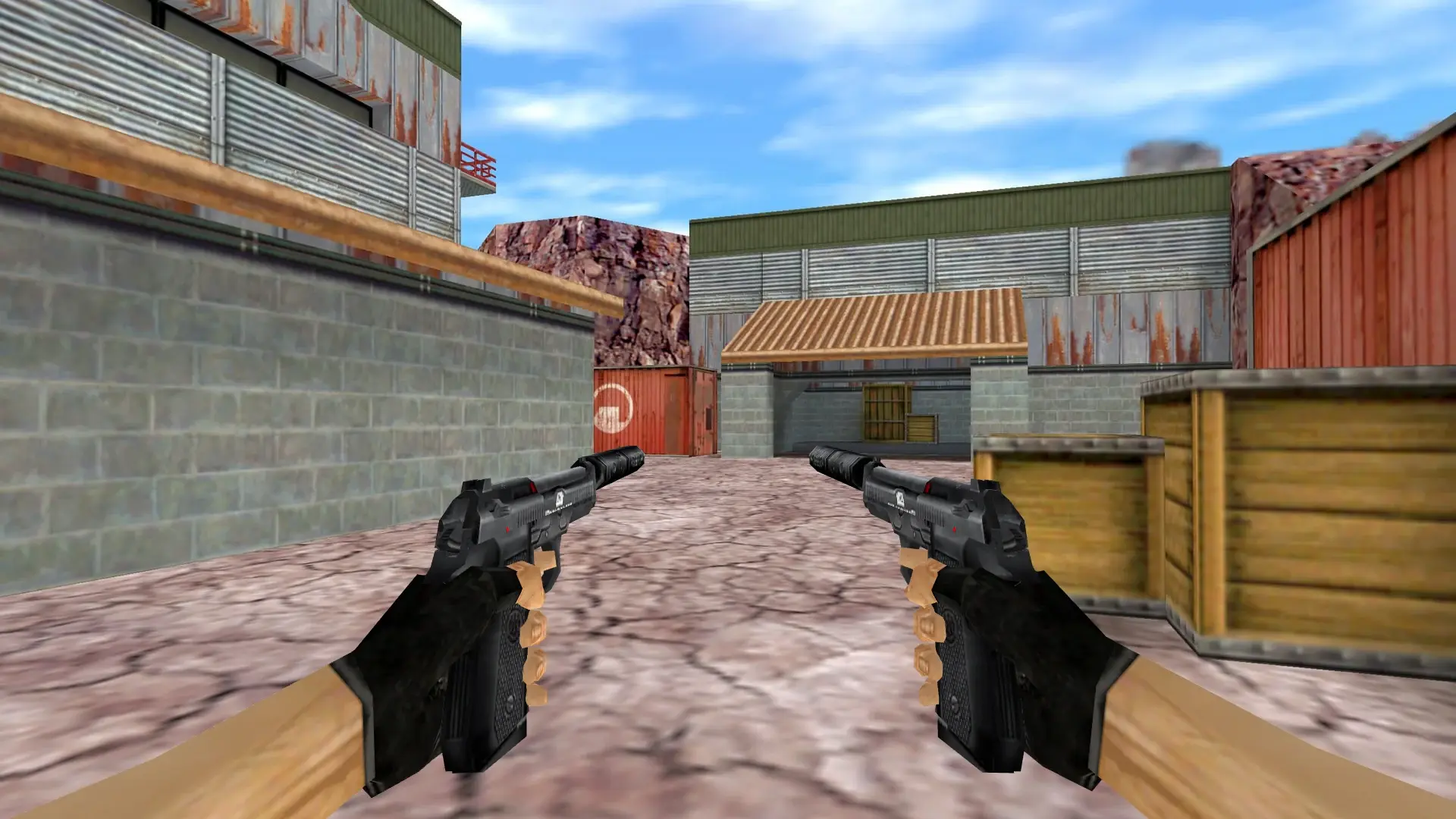 Dual Berettas Silenced — de_nuke (first person)