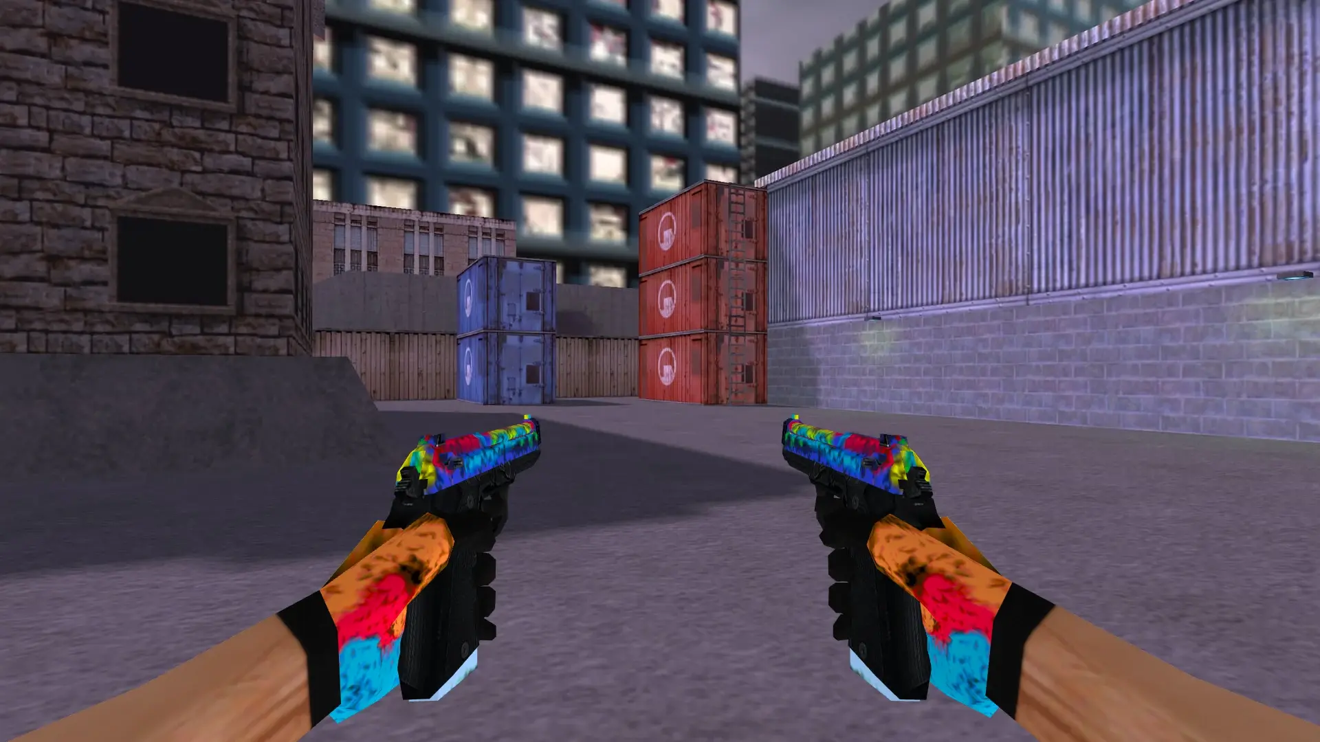 Dual Berettas Colorful — cs_assault (first person)