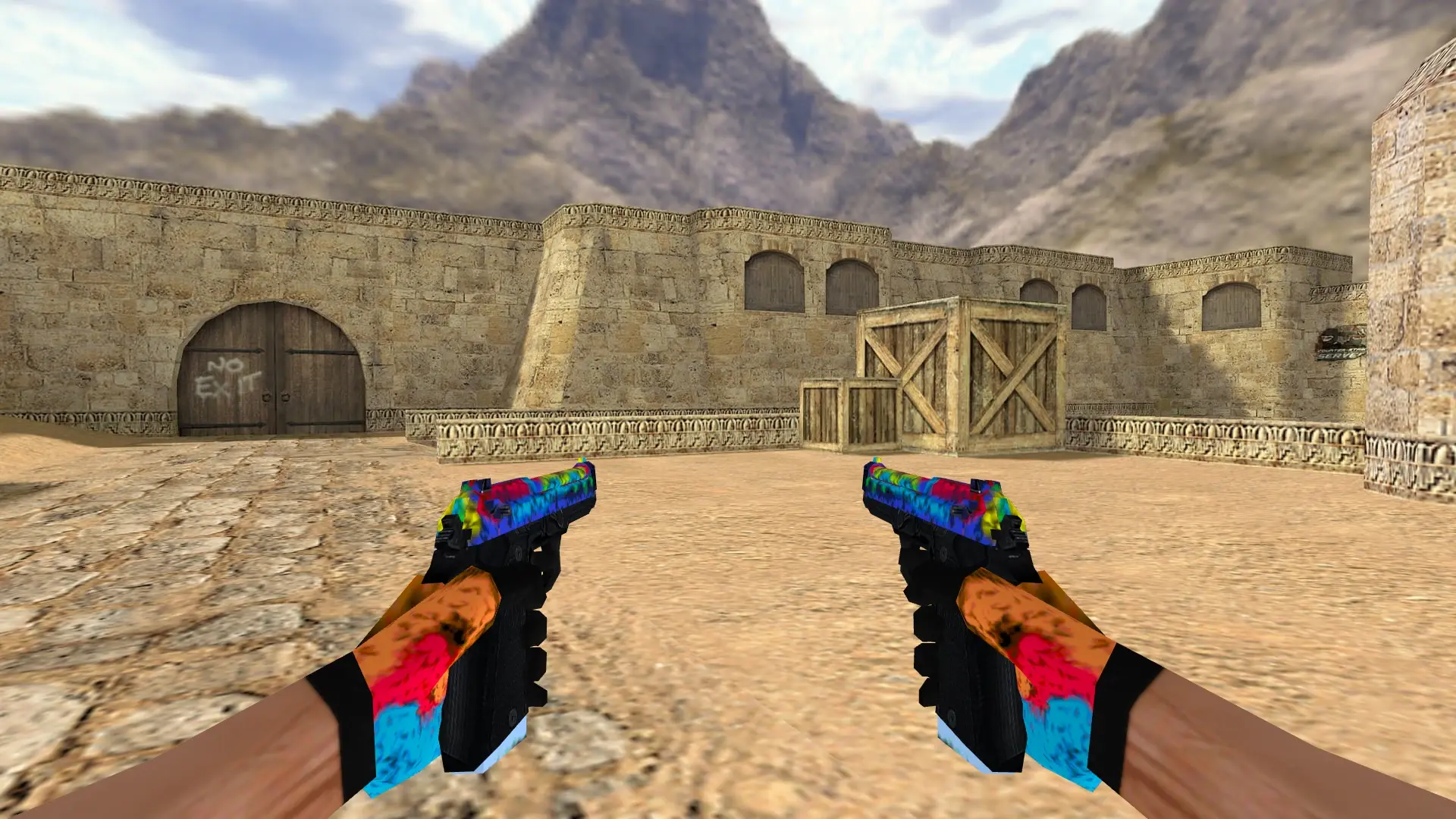 Dual Berettas Colorful — de_dust2 (first person)