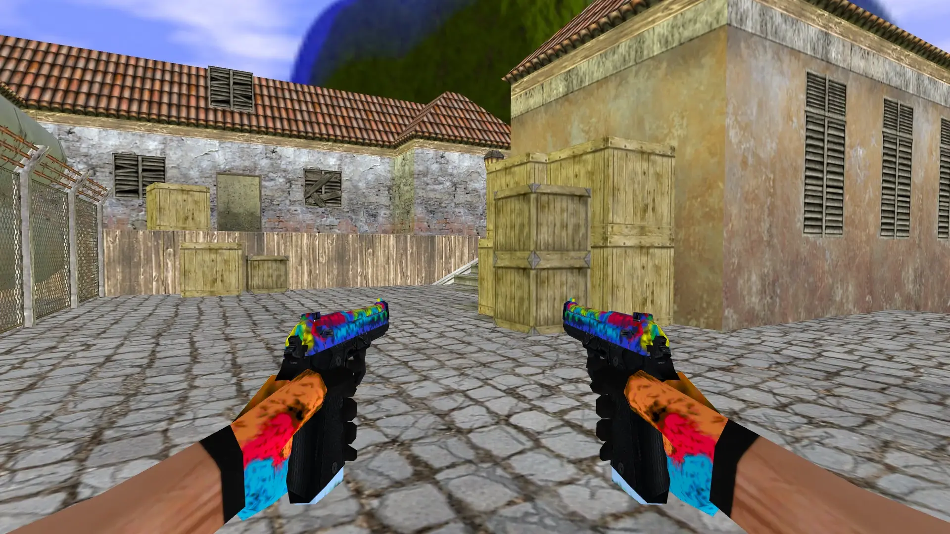 Dual Berettas Colorful — de_inferno (first person)