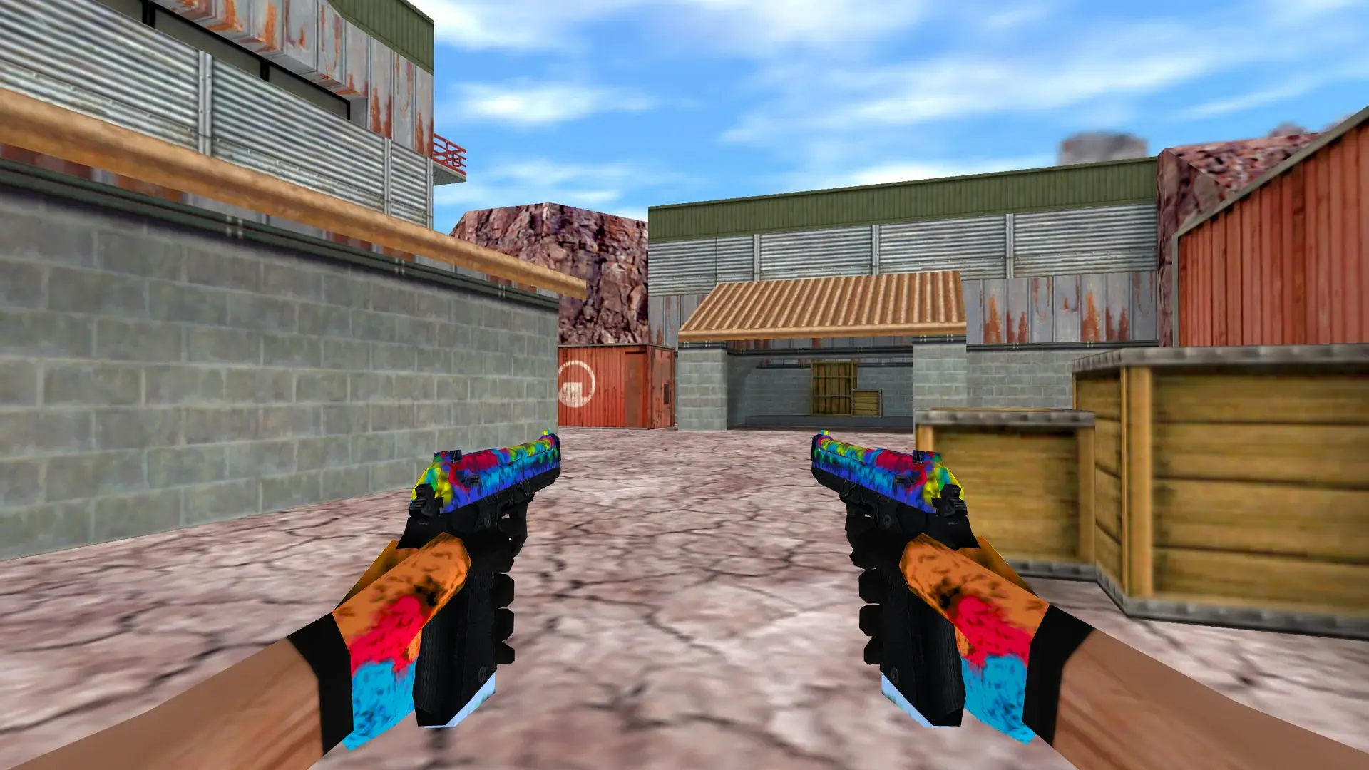 Dual Berettas Colorful — de_nuke (first person)
