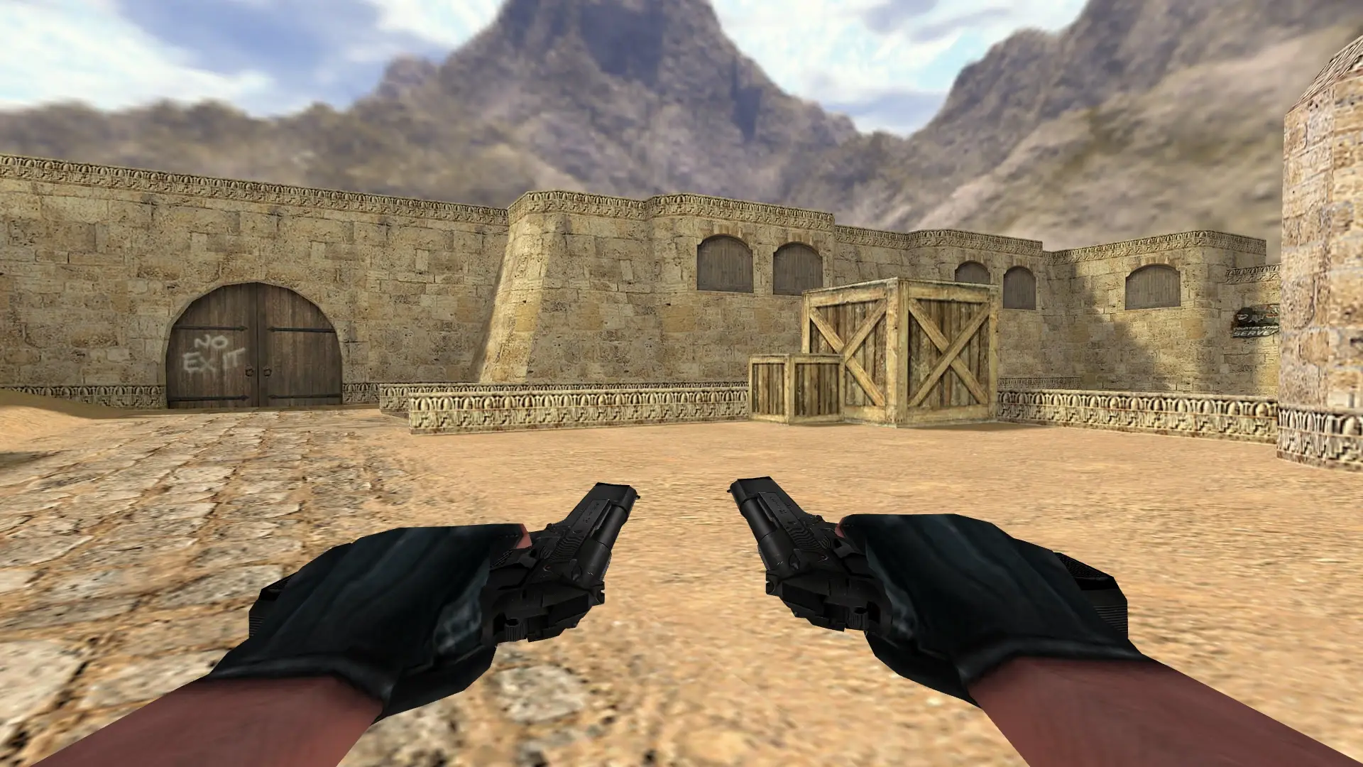 Dual Berettas Gangsta — de_dust2 (first person)