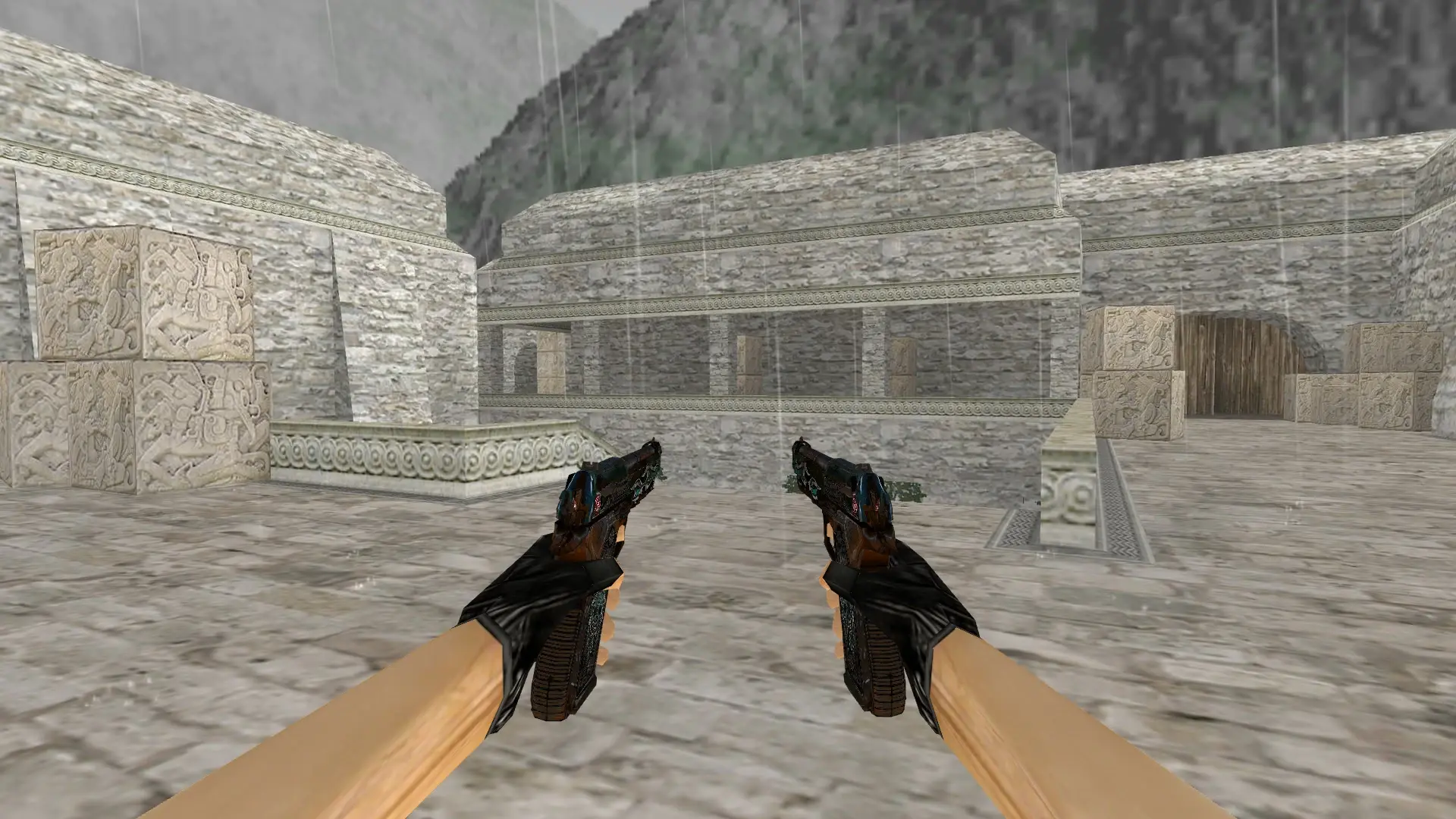 Dual Berettas Road Warrior — de_aztec (first person)