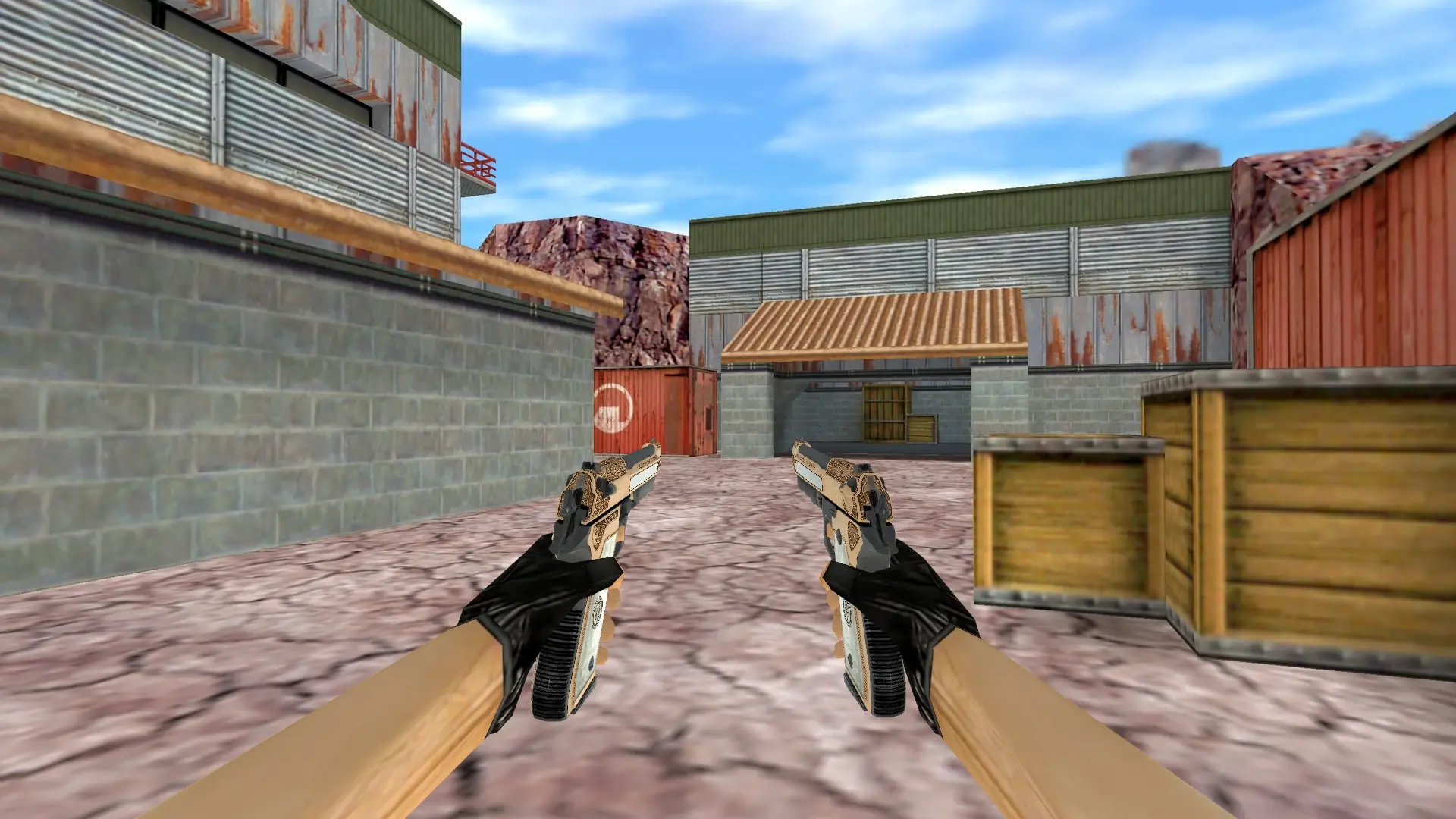 Dual Berettas Golden Cartel — de_nuke (first person)