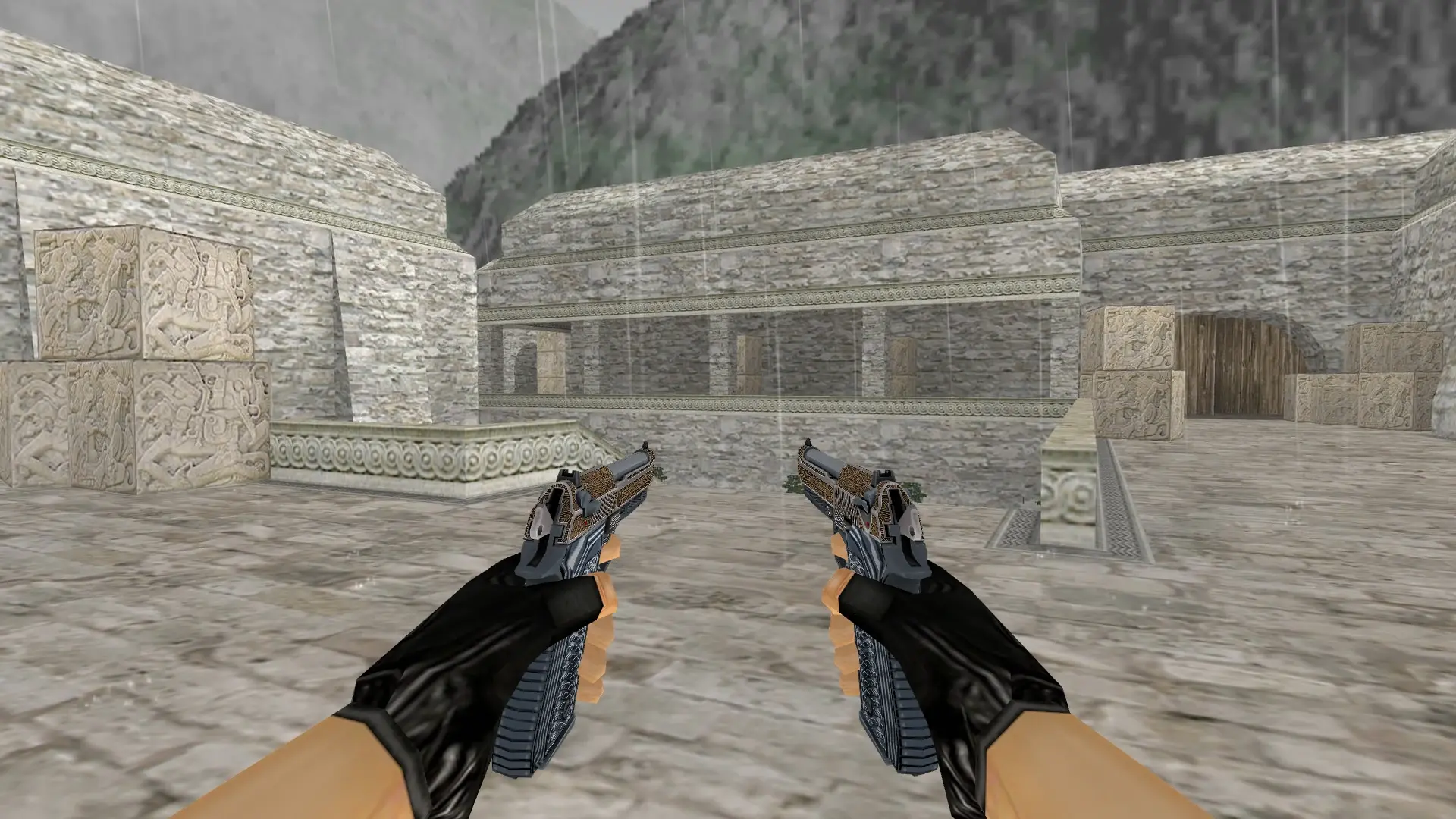 Dual Berettas Tread — de_aztec (first person)