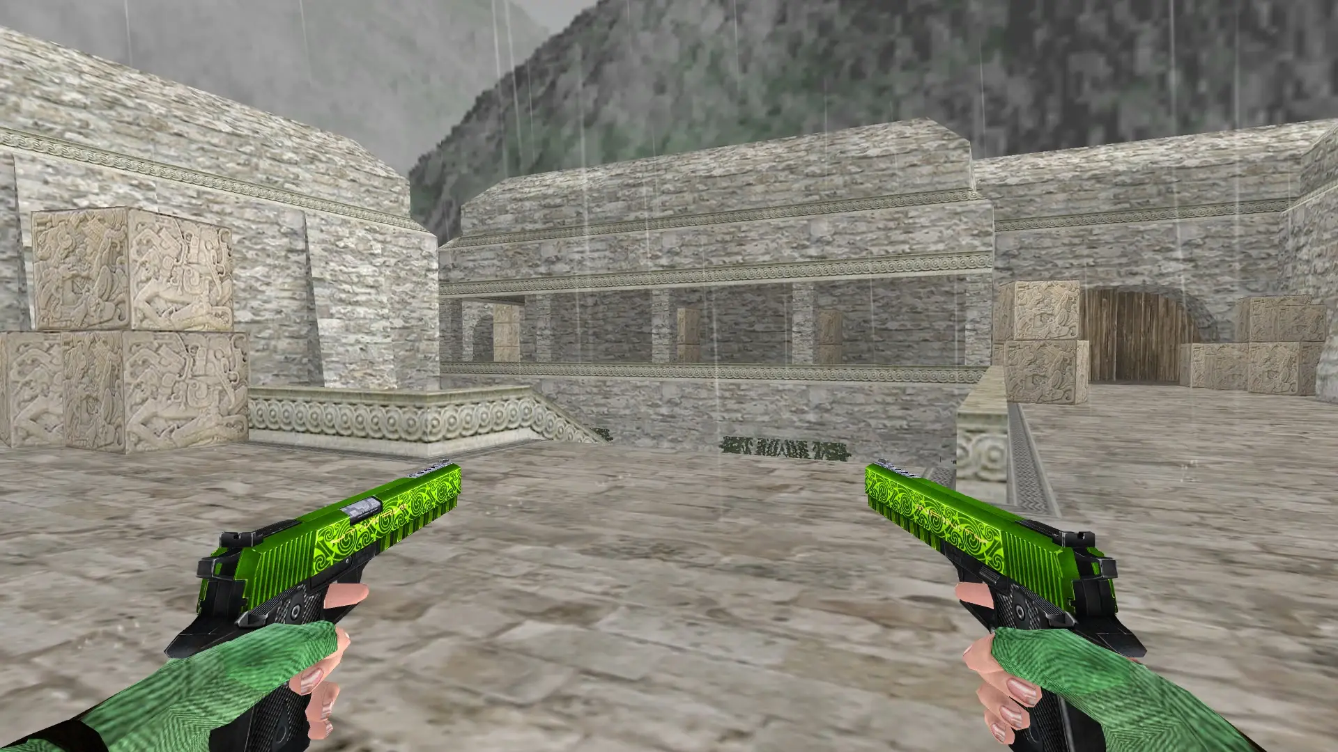 Dual Berettas Poison — de_aztec (first person)