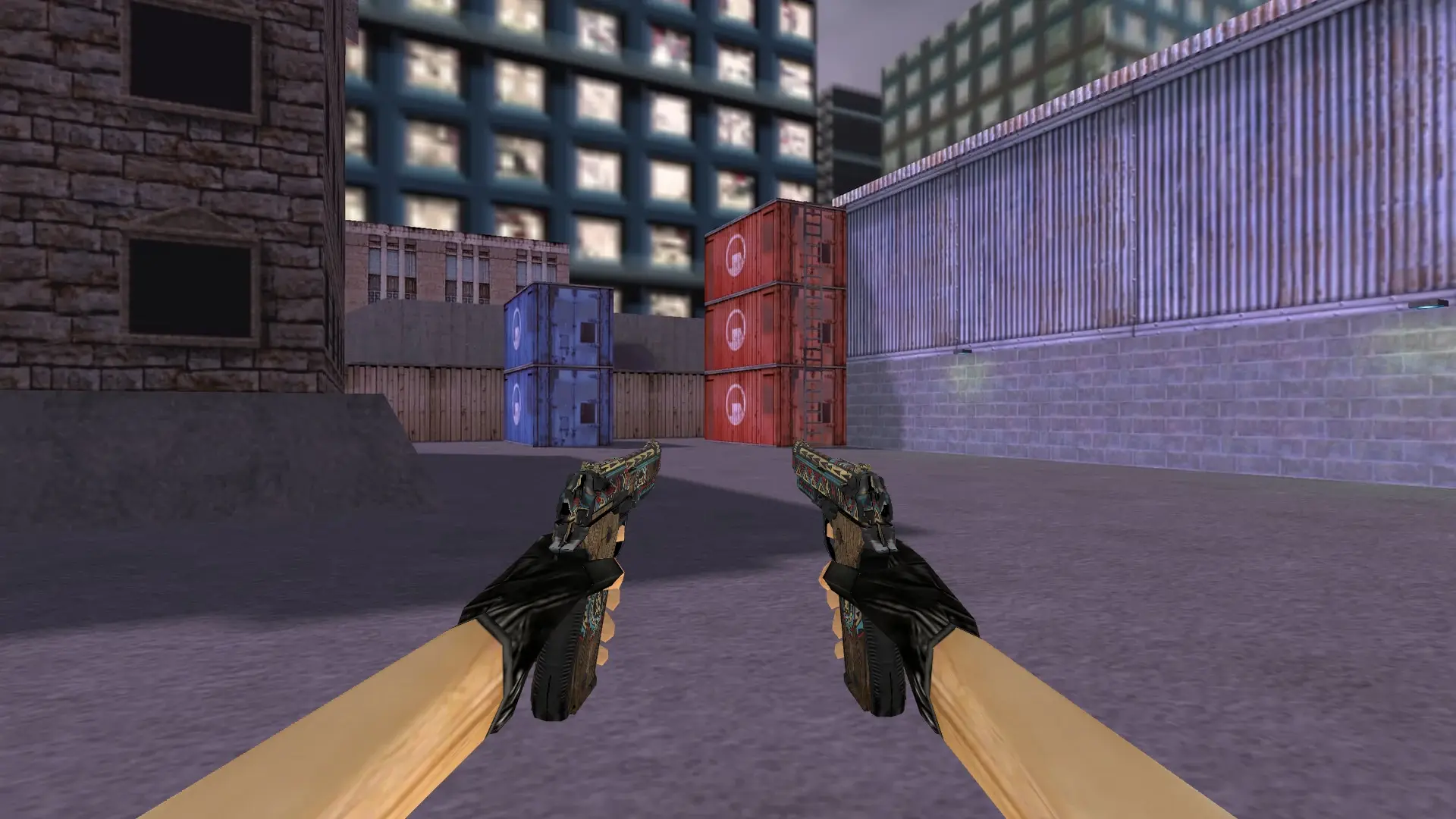 Dual Berettas Tribal Sky — cs_assault (first person)