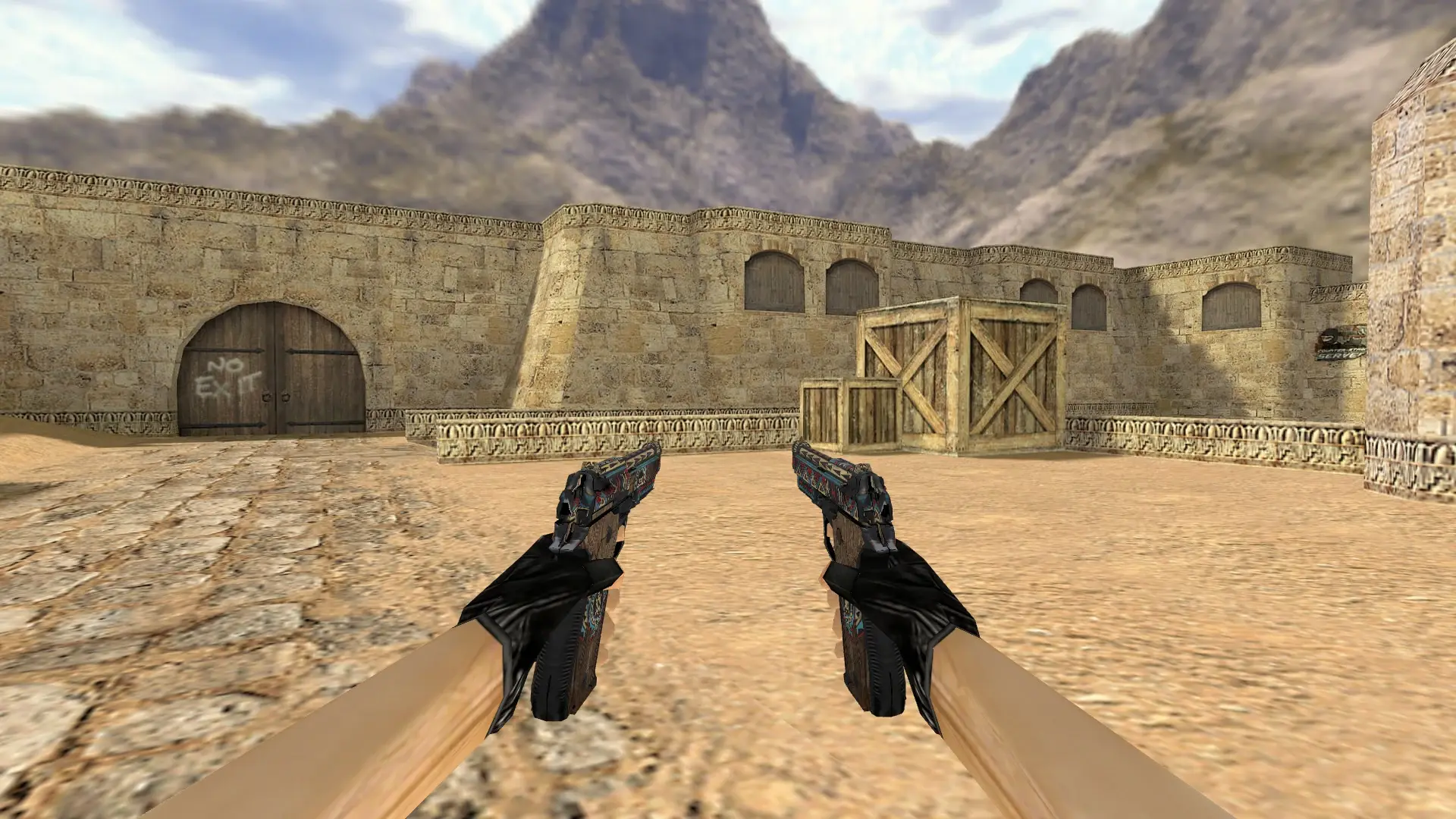 Dual Berettas Tribal Sky — de_dust2 (first person)