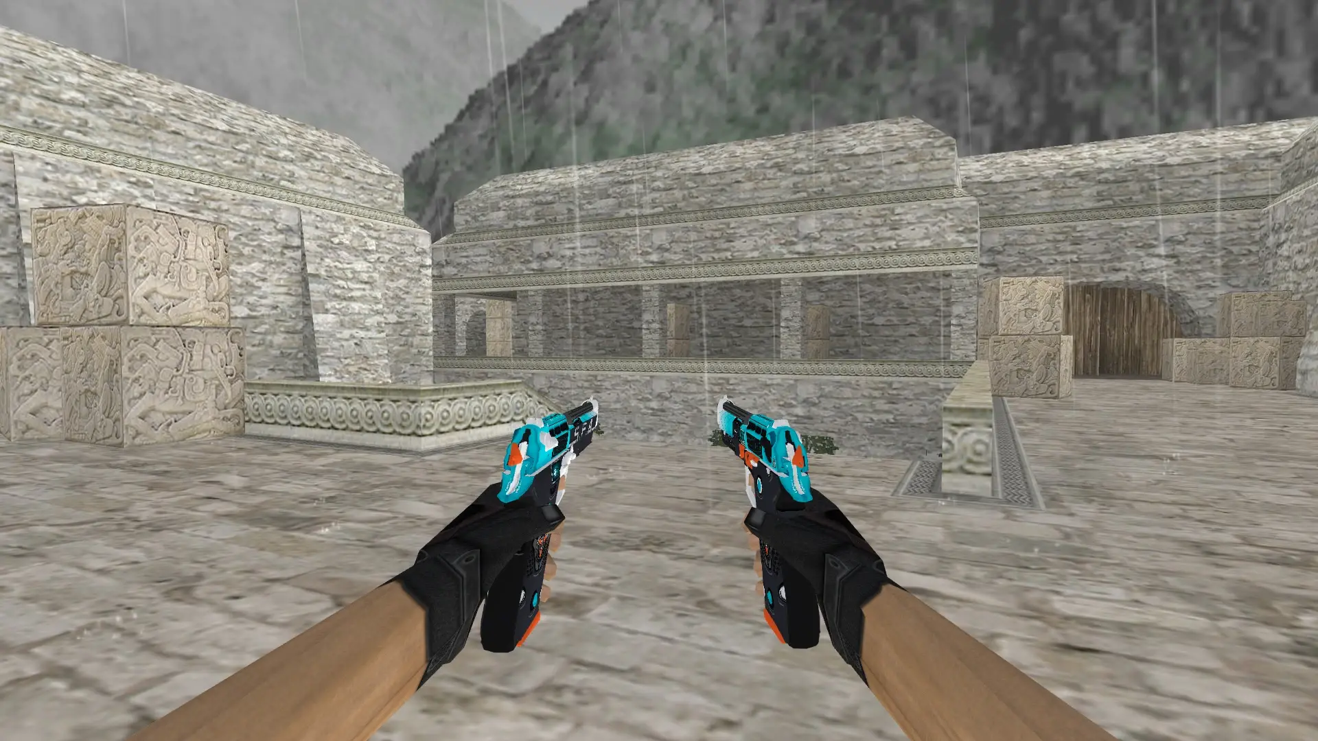 Dual Berettas Trigger Happy — de_aztec (first person)