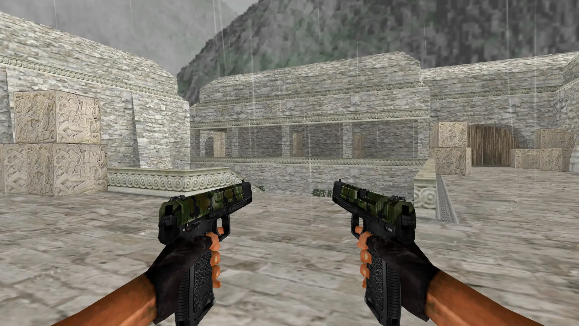 Dual USP Camo — de_aztec (first person)