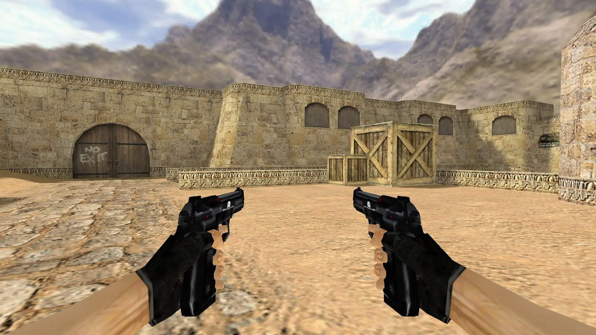 Dual Berettas Black Death — de_dust2 (first person)
