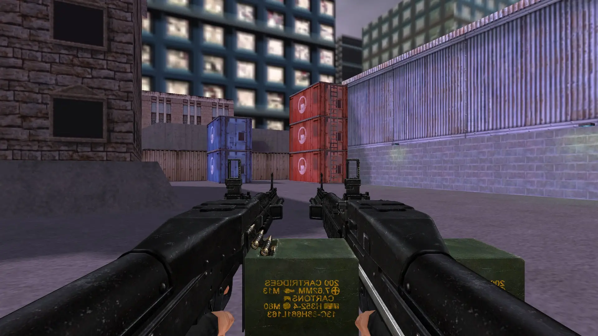 Dual M60 Machine Guns — cs_assault (first person)