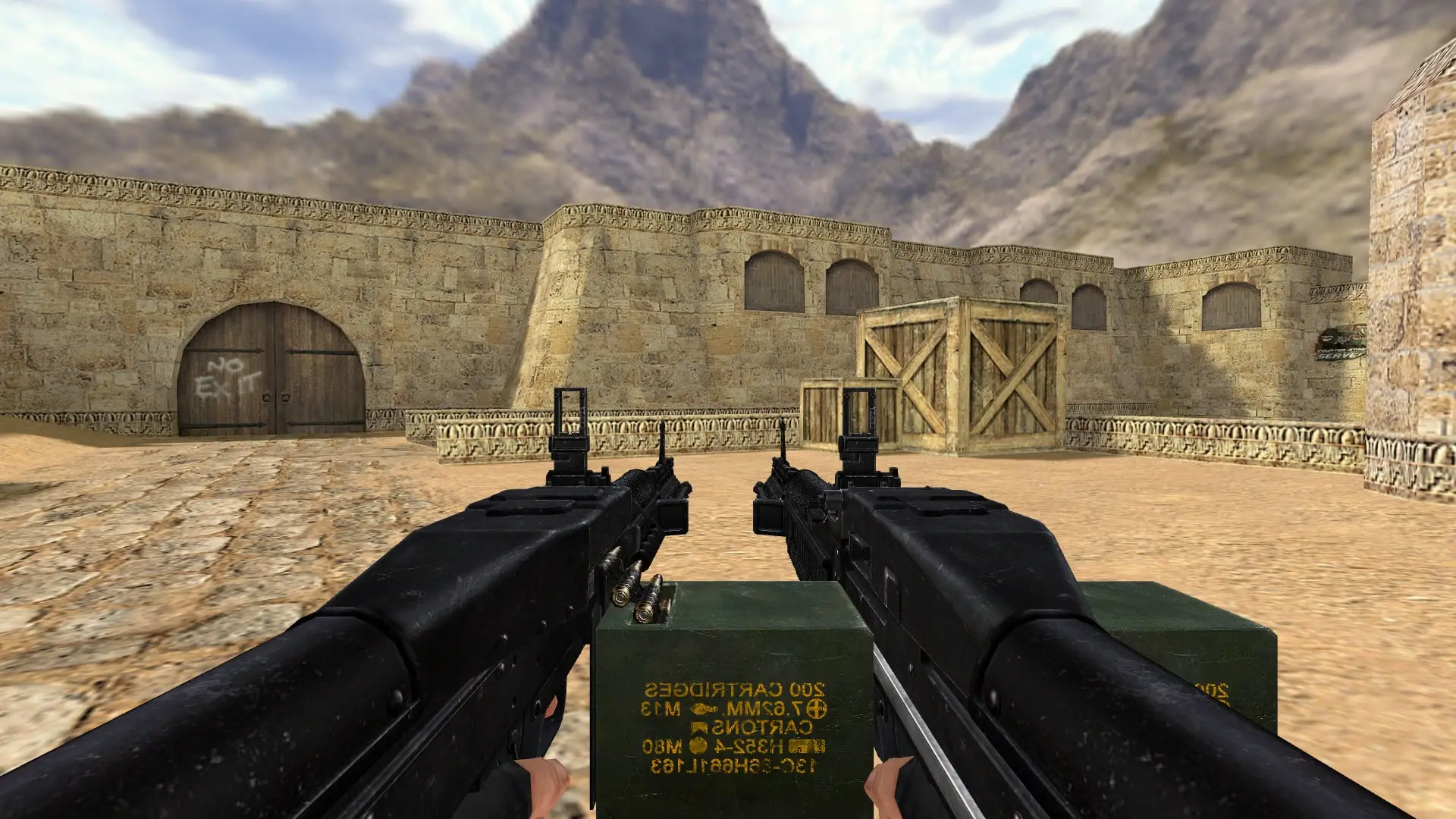 Dual M60 Machine Guns — de_dust2 (first person)
