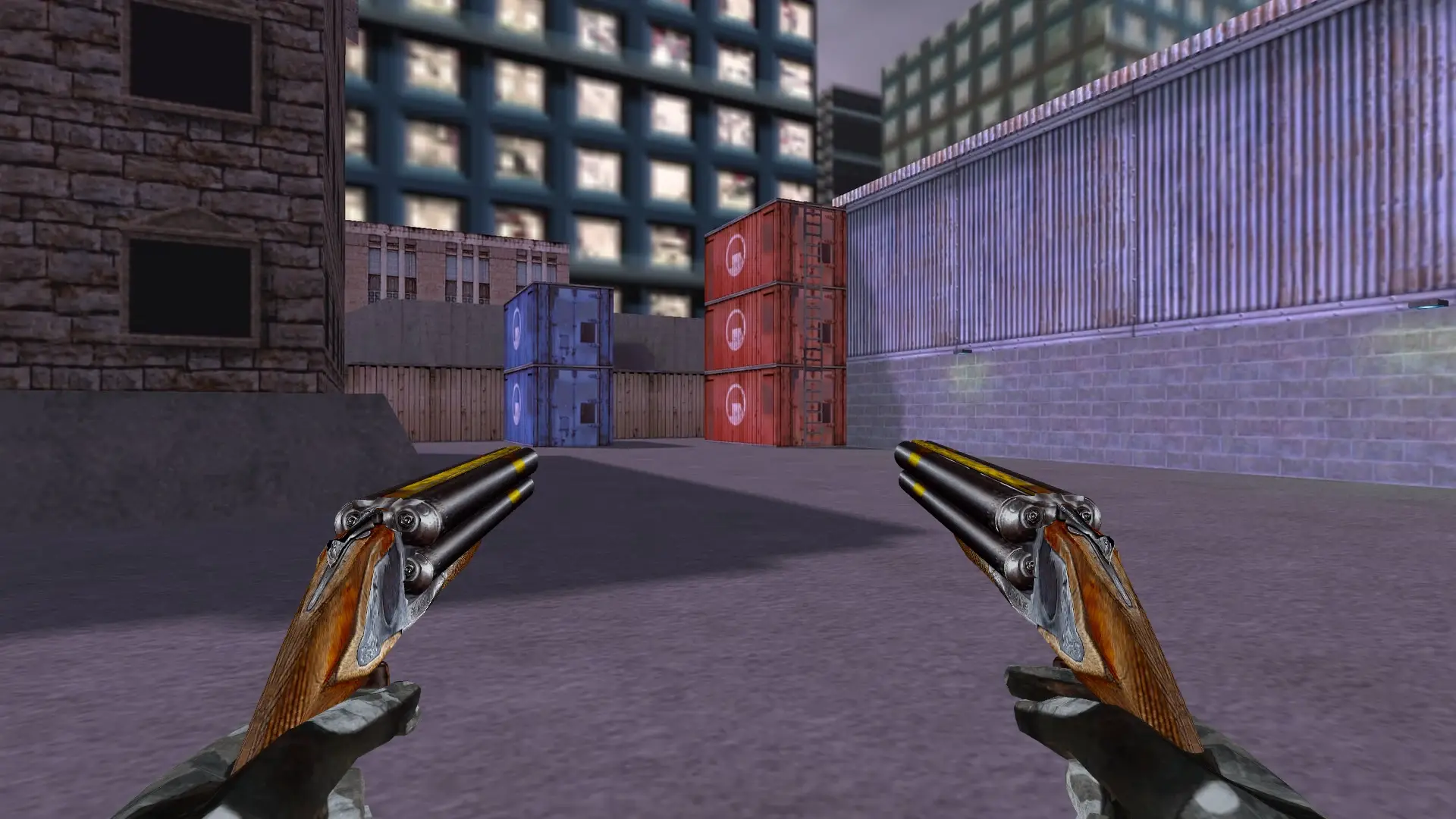 Dual Four-Barrel Shotguns — cs_assault (first person)