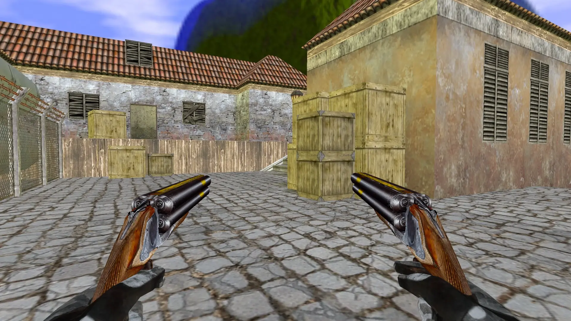 Dual Four-Barrel Shotguns — de_inferno (first person)