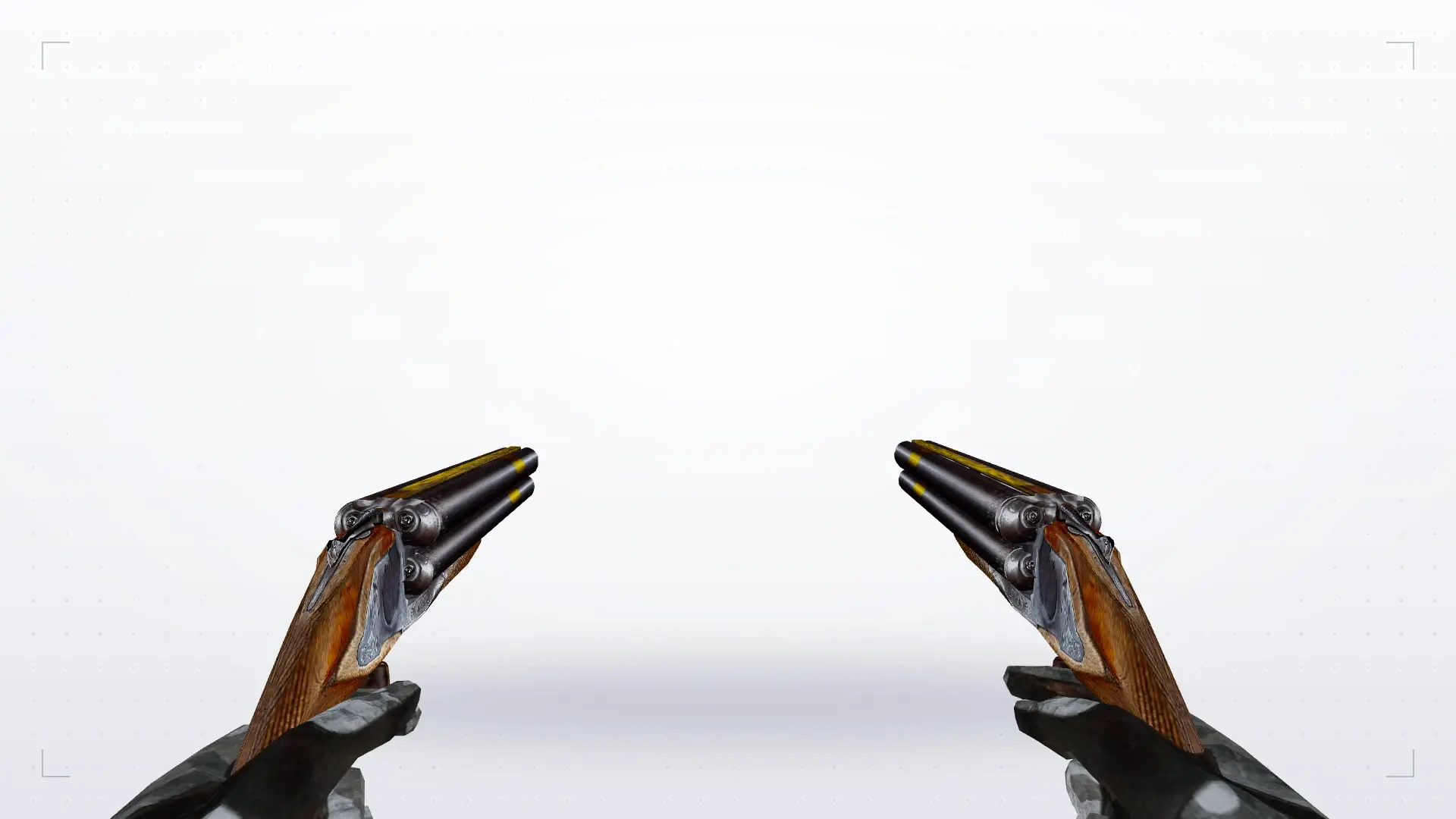Dual Four-Barrel Shotguns — first person