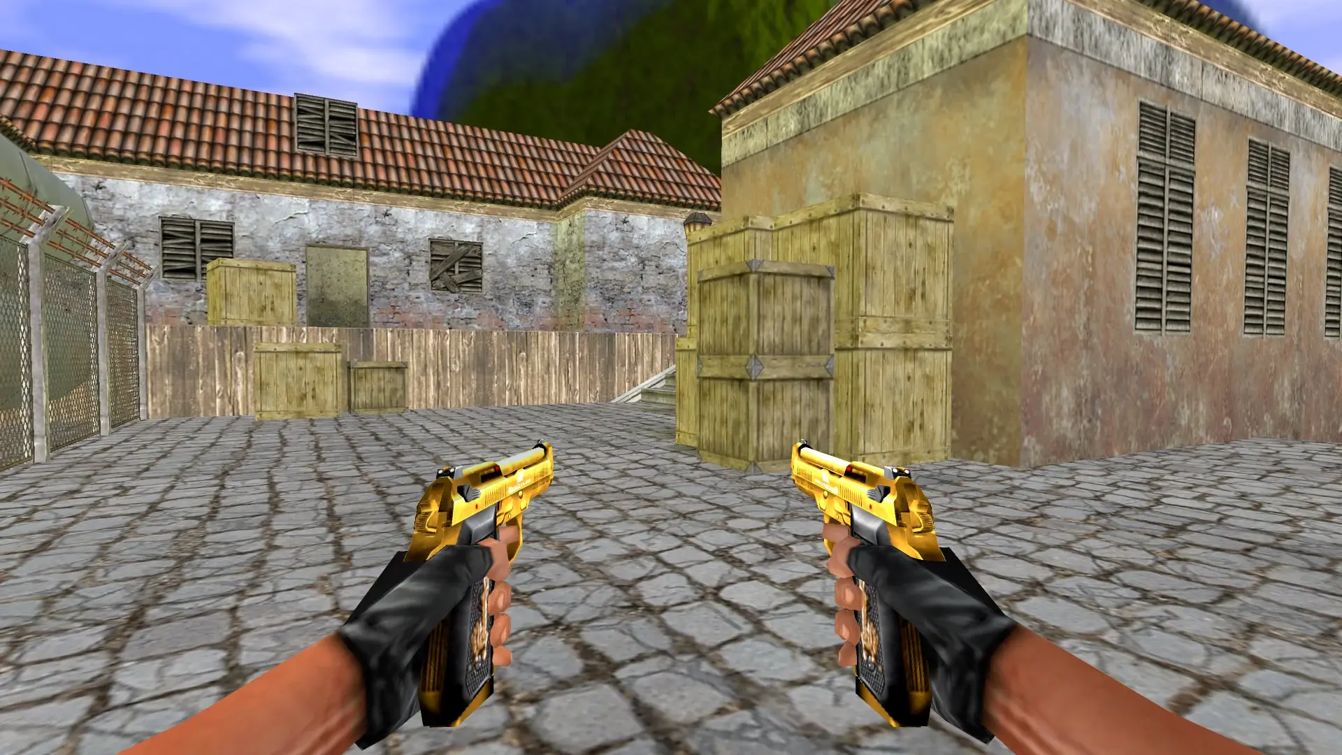 Dual Elites Golden — de_inferno (first person)