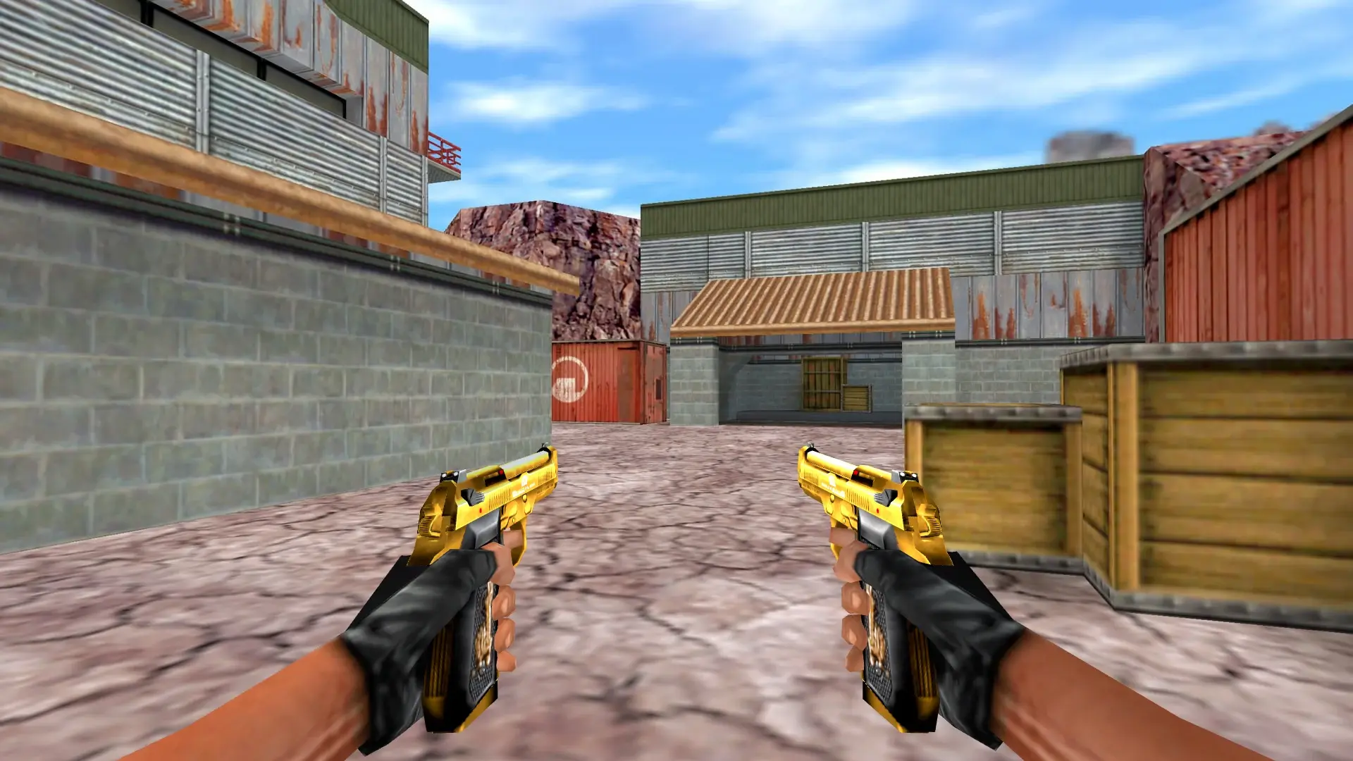Dual Elites Golden — de_nuke (first person)