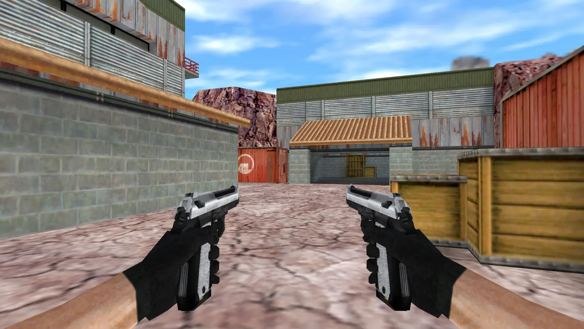 Dual Elites Silver — de_nuke (first person)