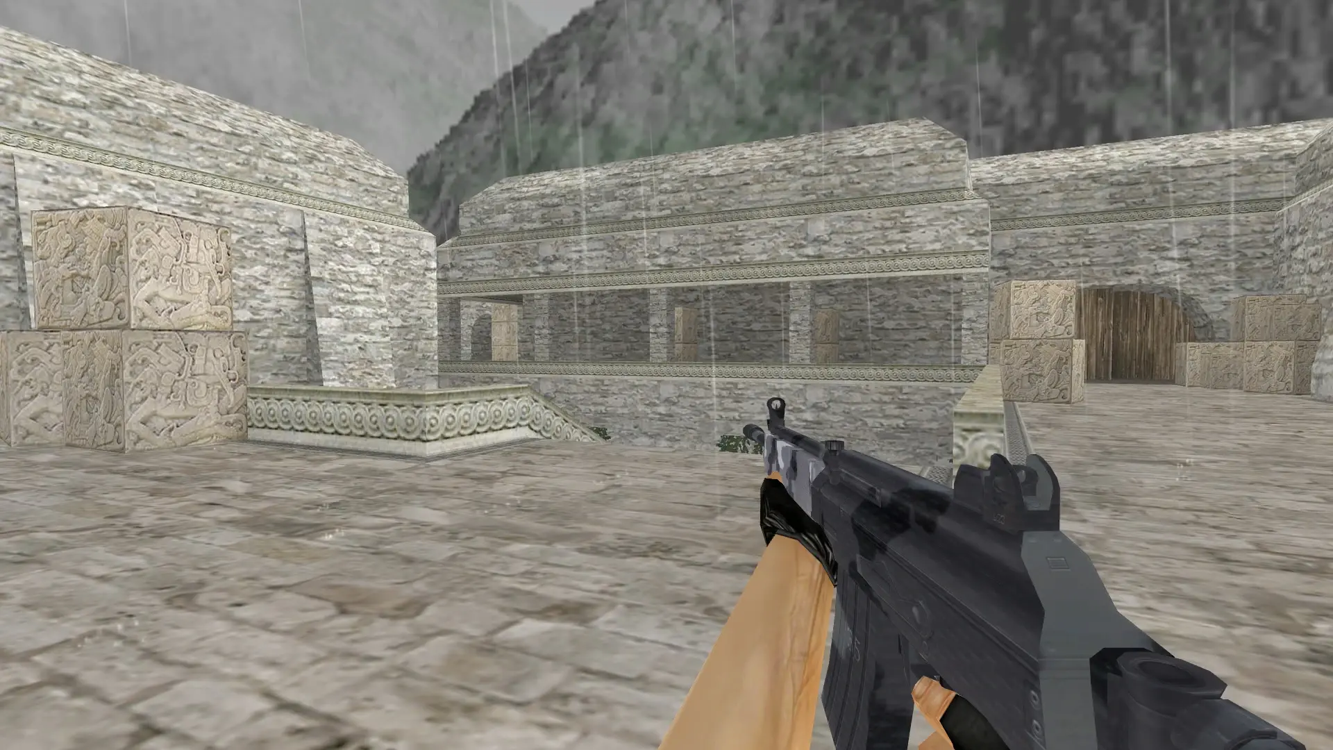 Galil Winter Camo — de_aztec (first person)