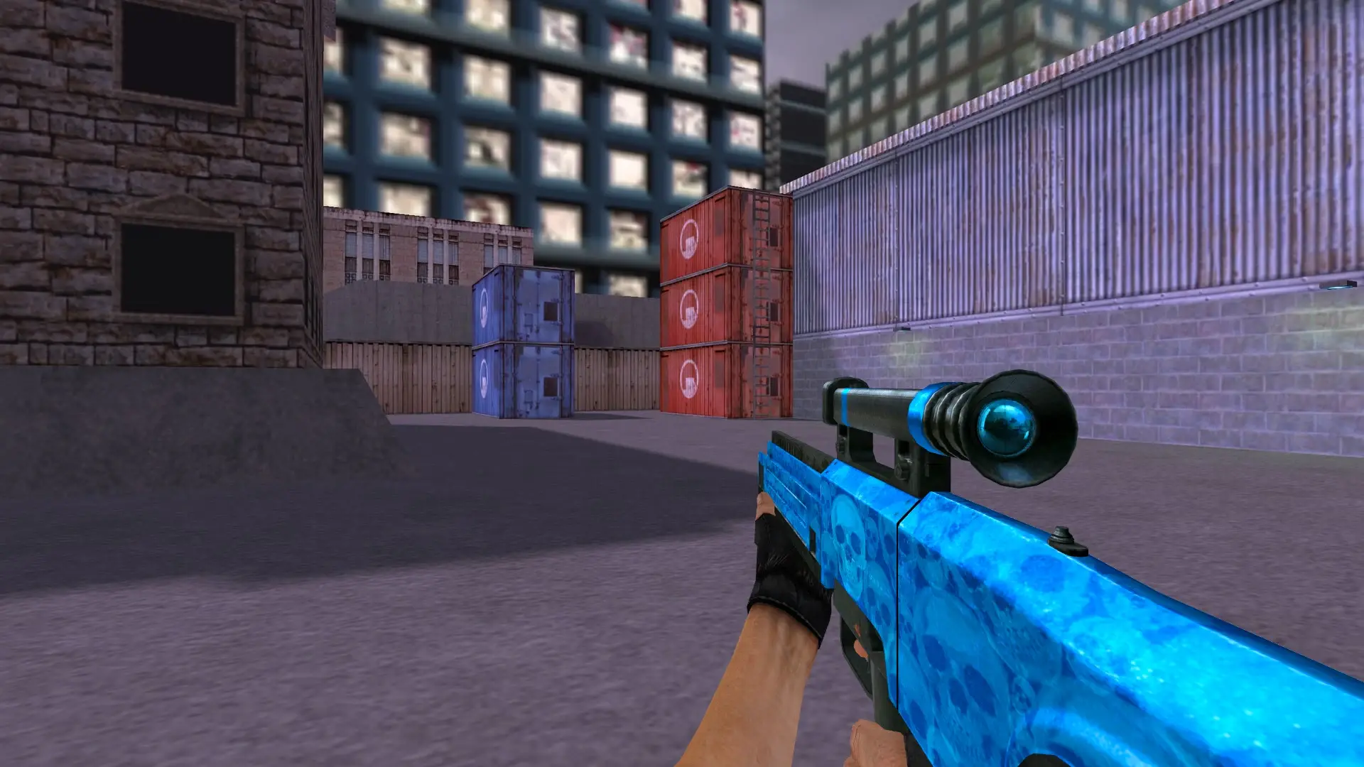 HK G11 Default Blue Skull — cs_assault (first person)