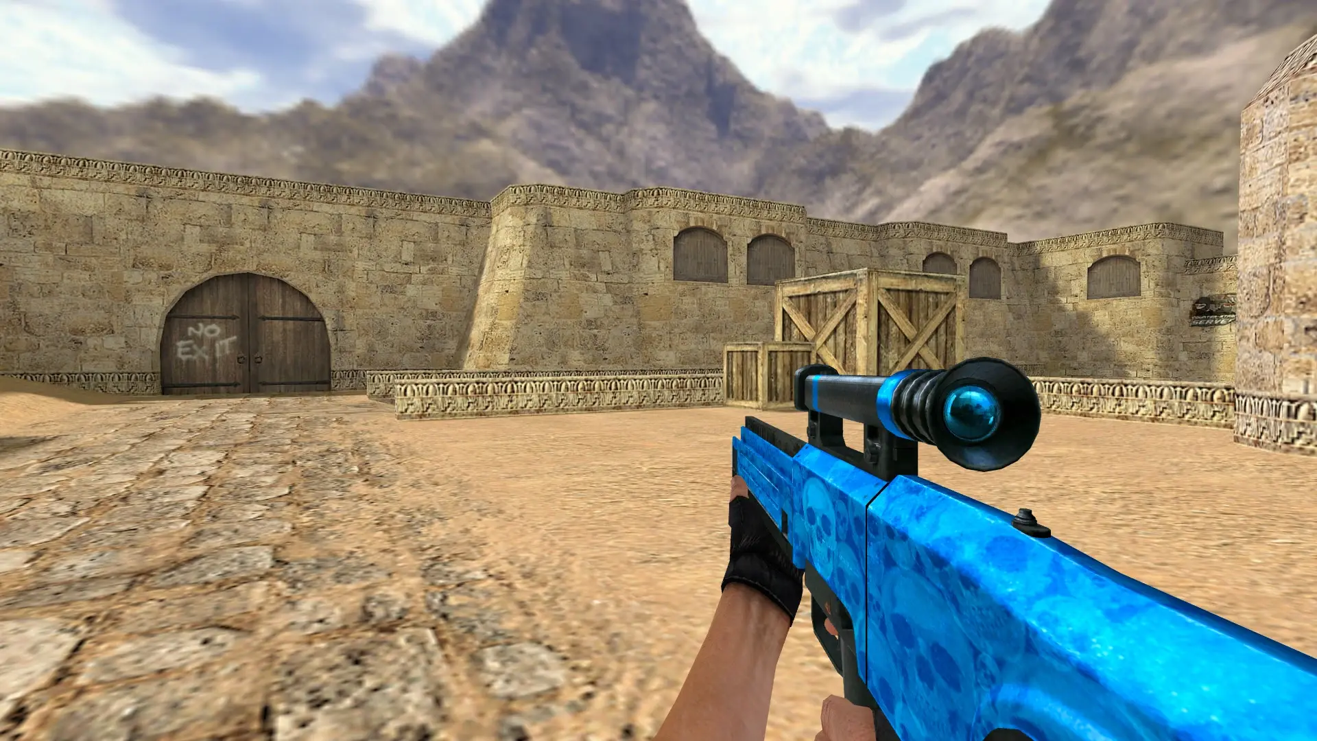 HK G11 Default Blue Skull — de_dust2 (first person)