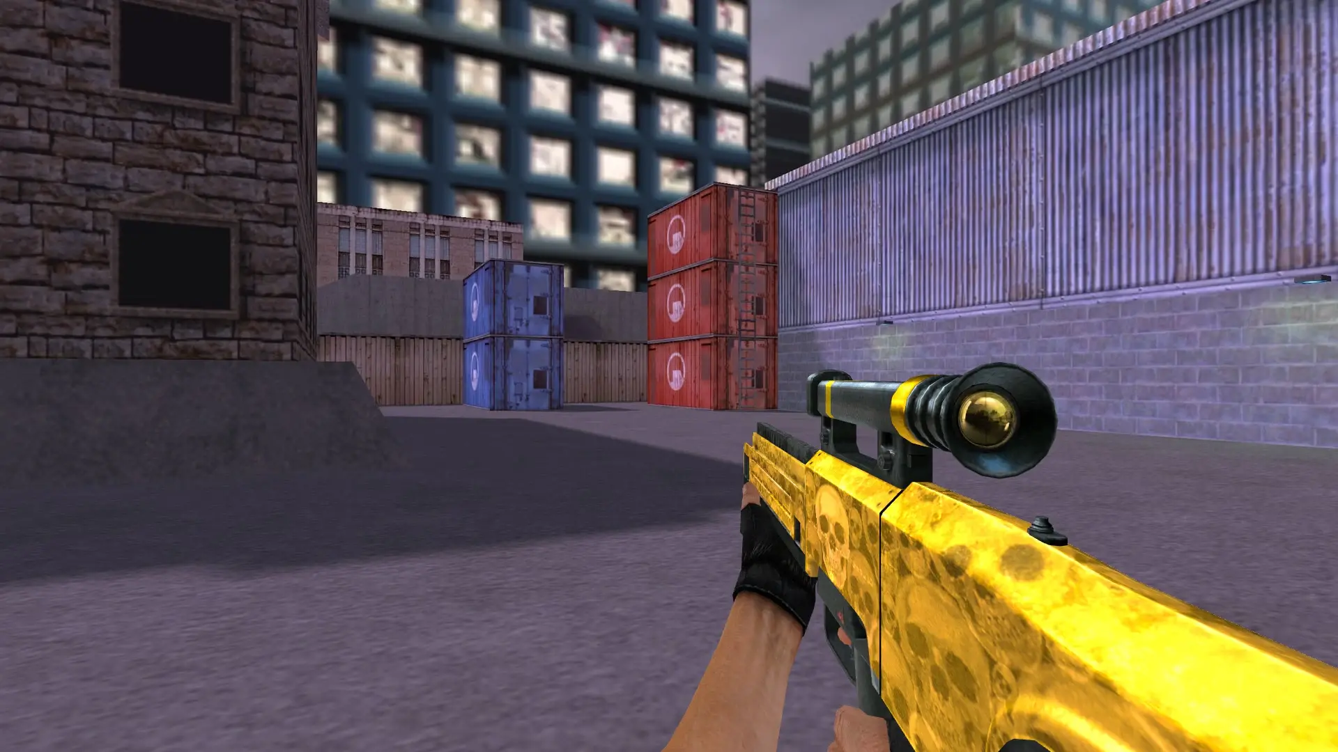 HK G11 Default Gold Skull — cs_assault (first person)