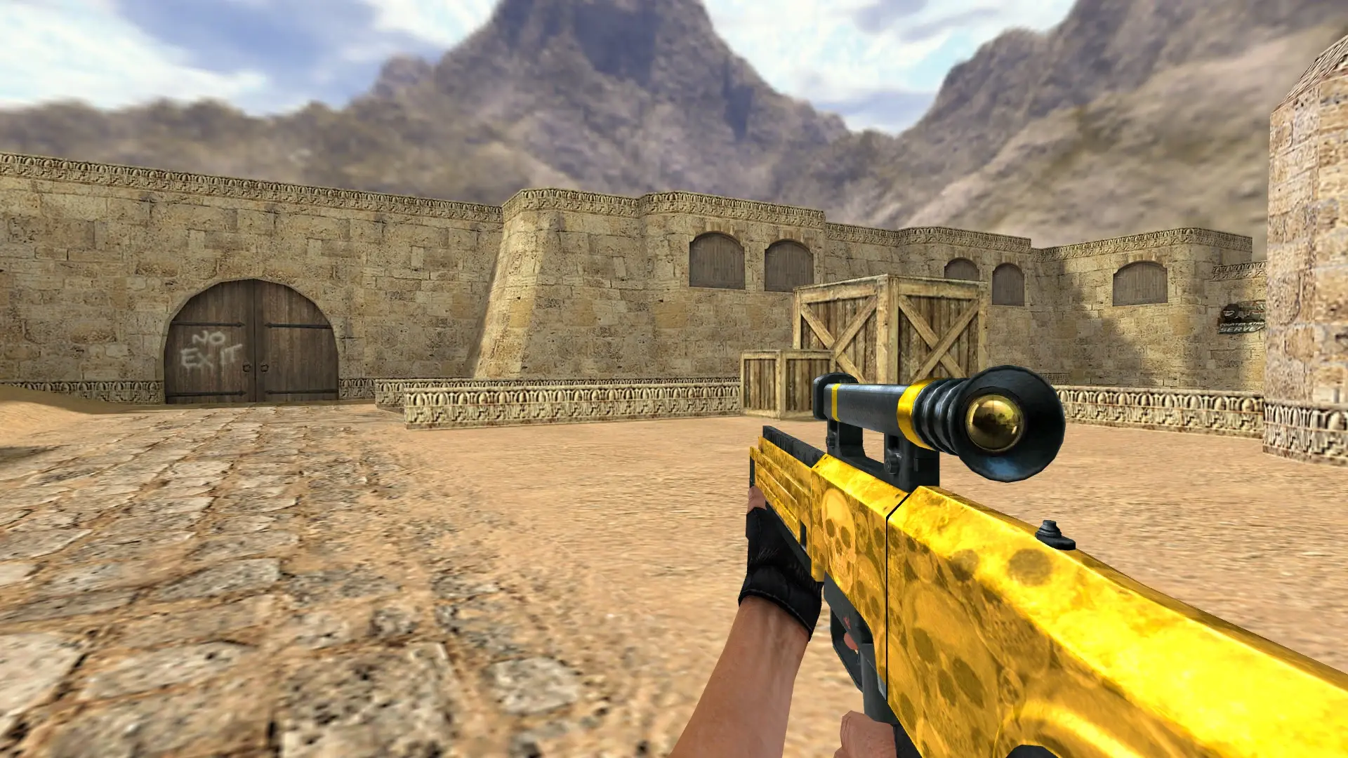 HK G11 Default Gold Skull — de_dust2 (first person)