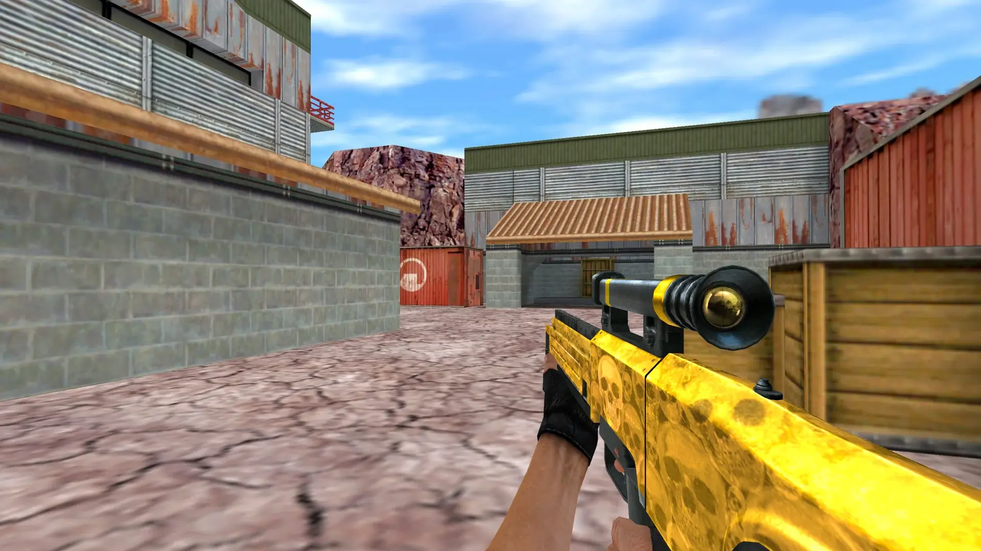 HK G11 Default Gold Skull — de_nuke (first person)