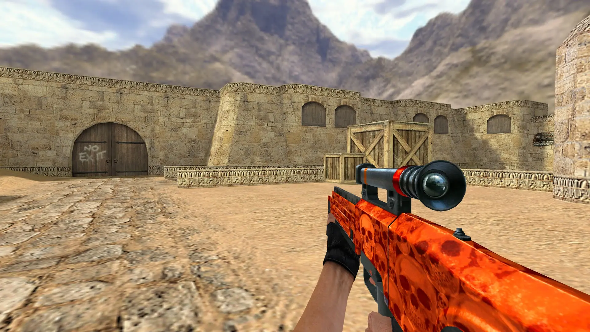 HK G11 Default Orange Skull — de_dust2 (first person)