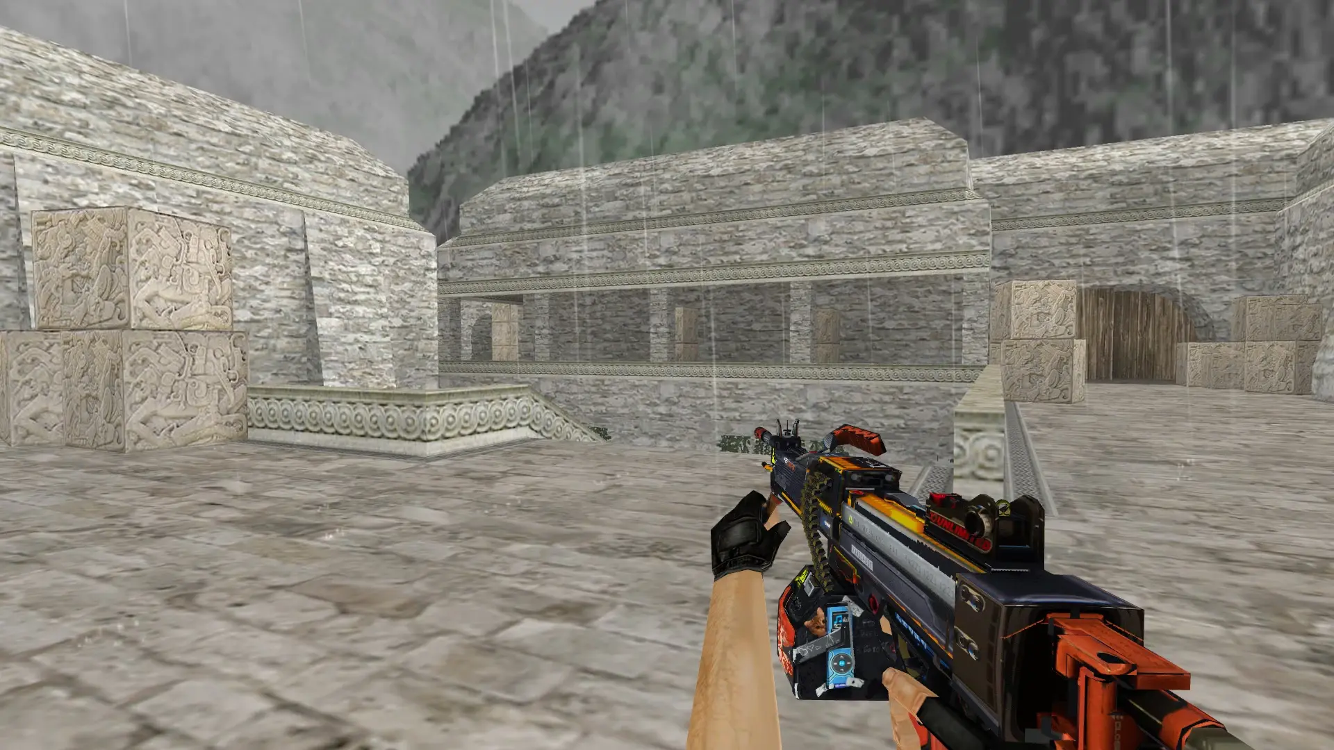 Negev Crossbar — de_aztec (first person)