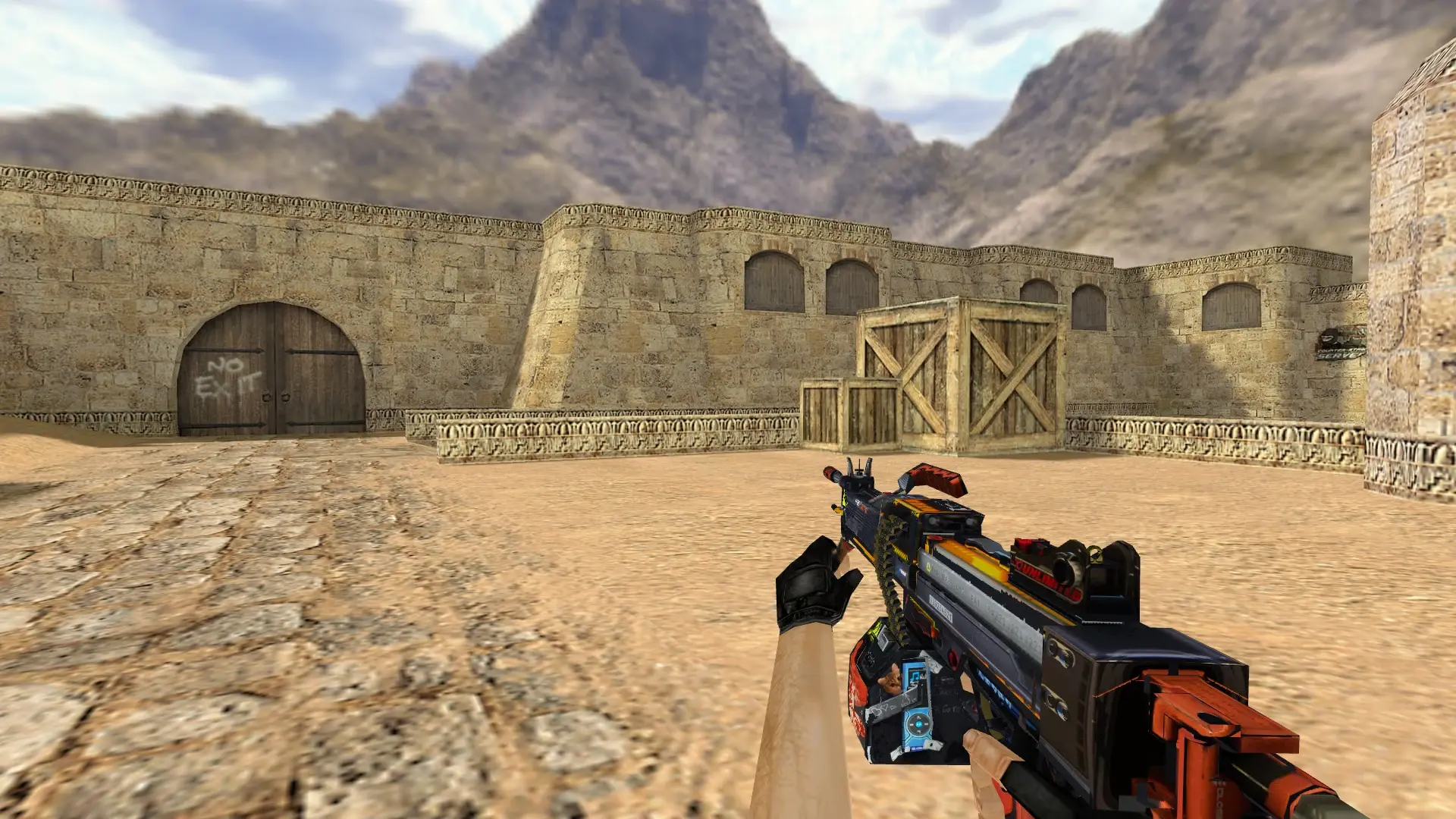 Negev Crossbar — de_dust2 (first person)