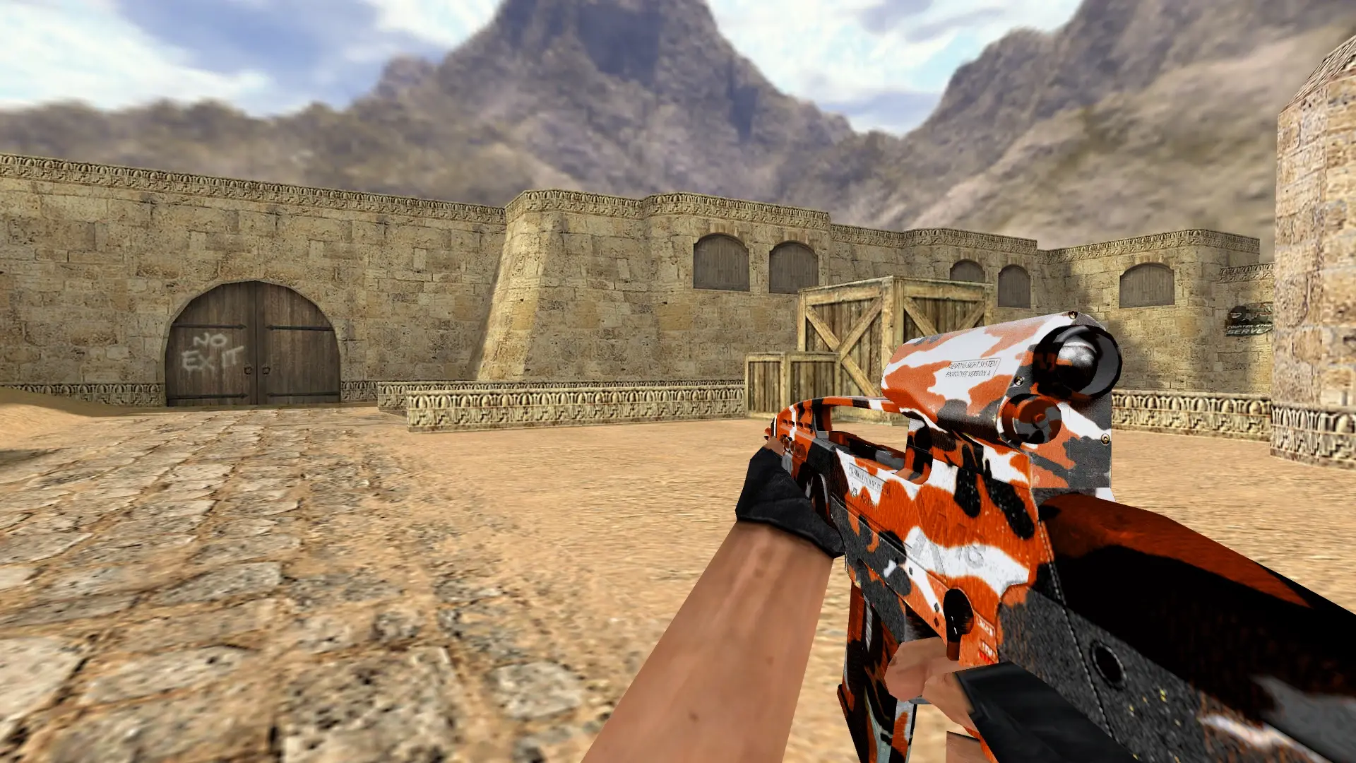 HK XM8 Orange Camo — de_dust2 (first person)